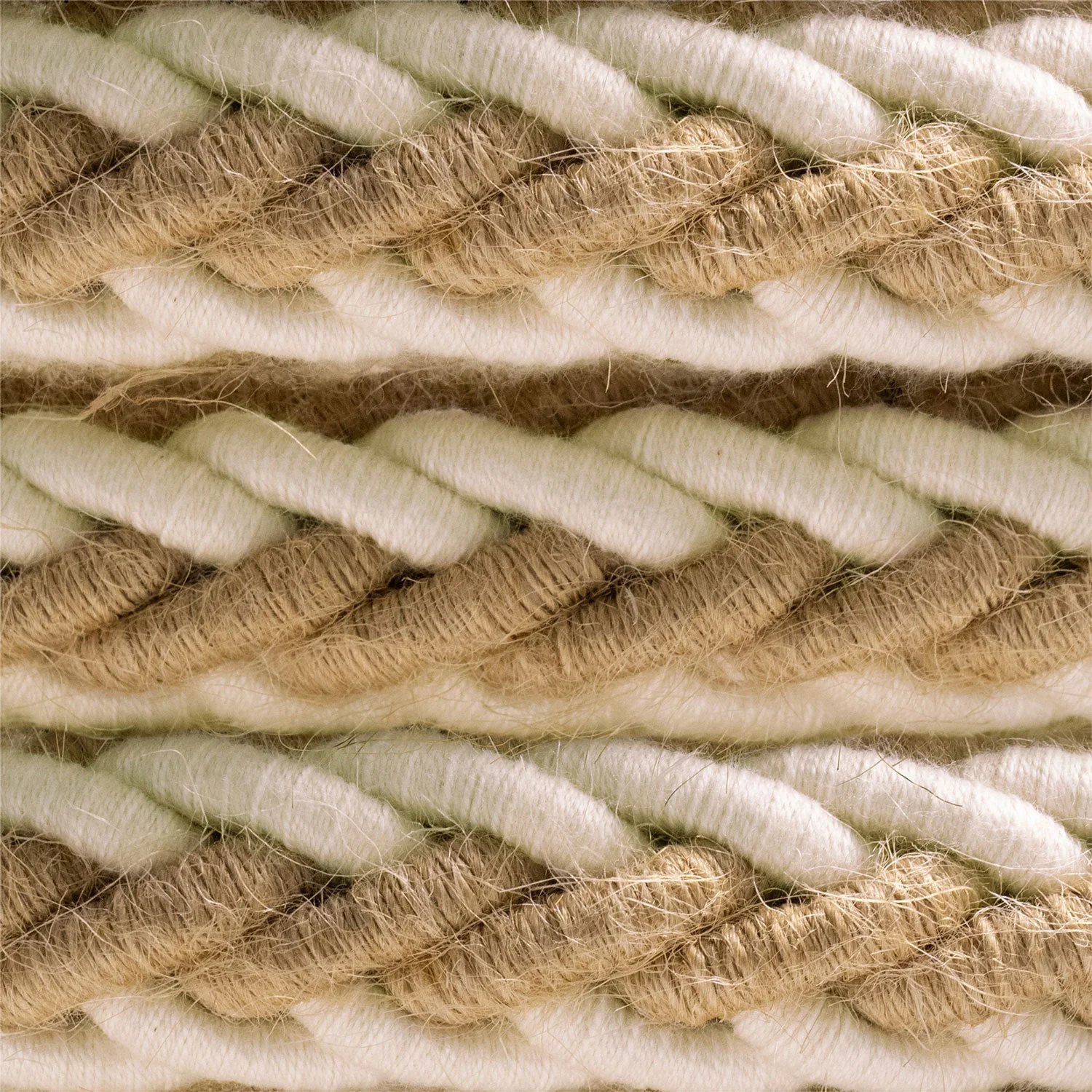 2XL Jute und Rohbaumwolle gedrehtes Seilkabel, 2x0,75 Elektrokabel. 24mm Durchmesser