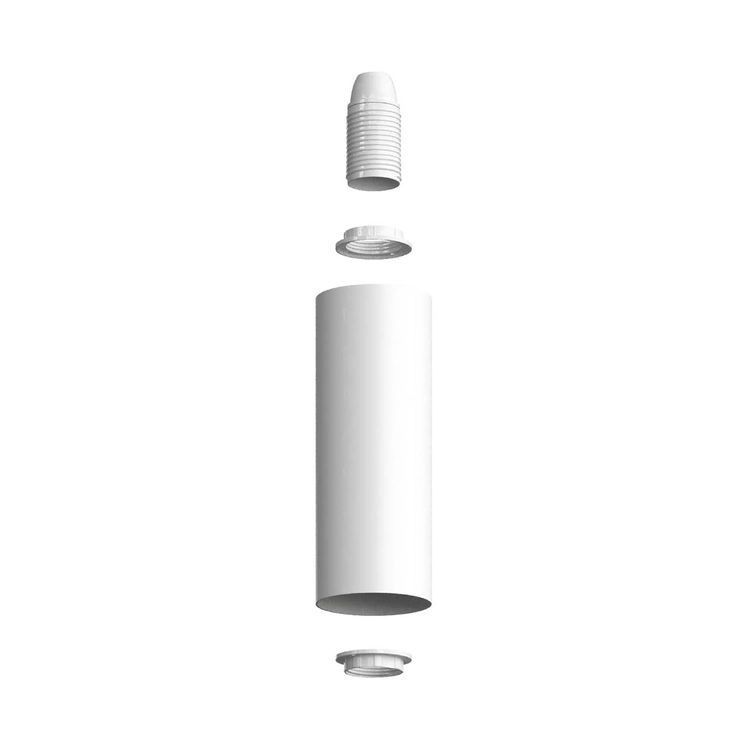 Lampe mit 3 Strahlern, Tub-E14-Schirm und Rose-One XXL rechteckig – Mattweiß - Image 4