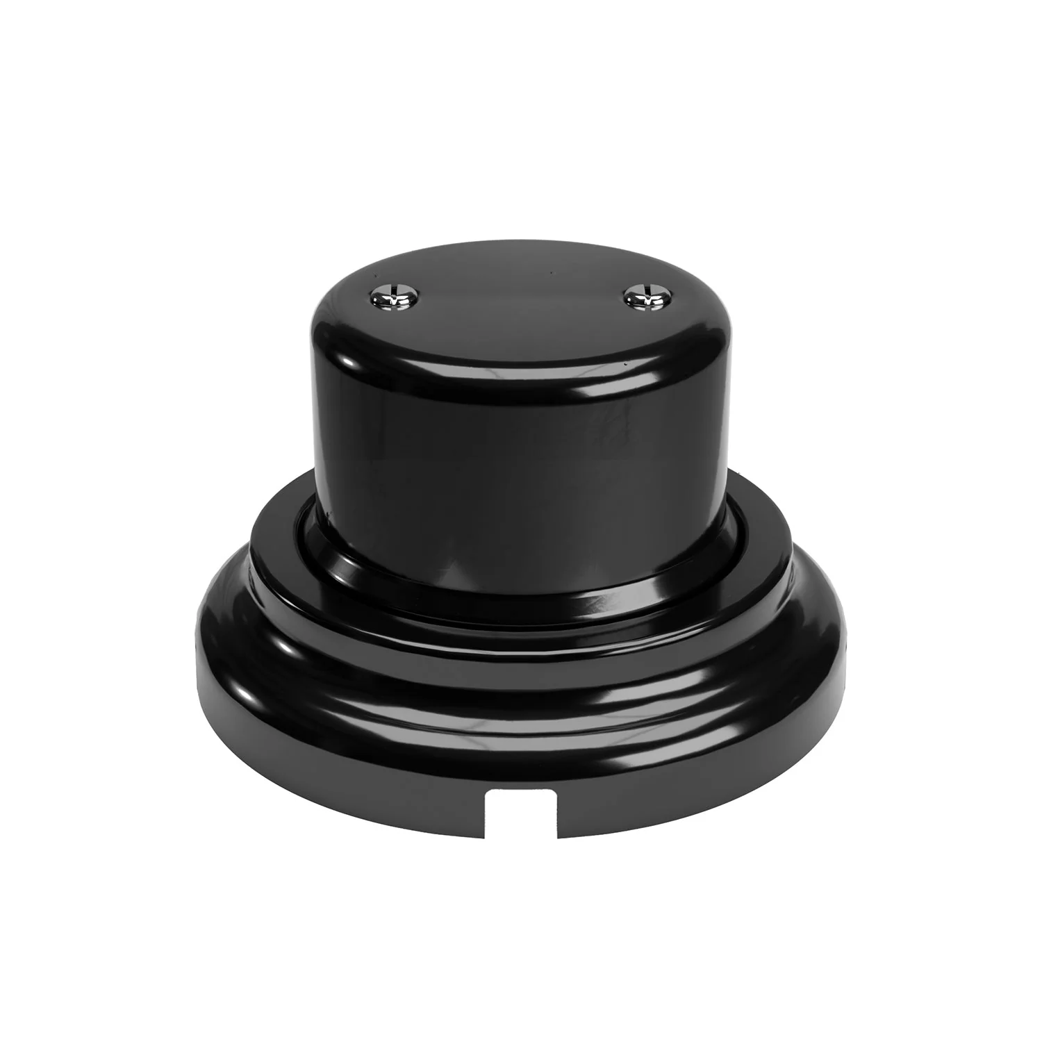 Verteilerdose und Sockel-Set aus Porzellan – Schwarz