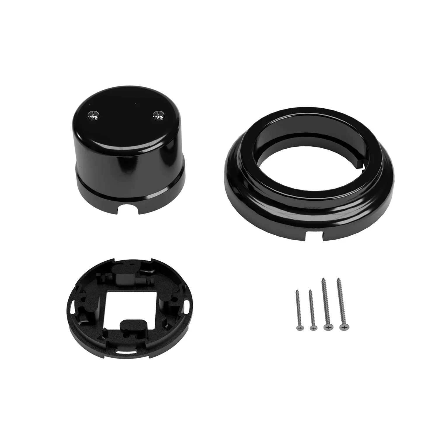 Verteilerdose und Sockel-Set aus Porzellan – Schwarz - Image 3