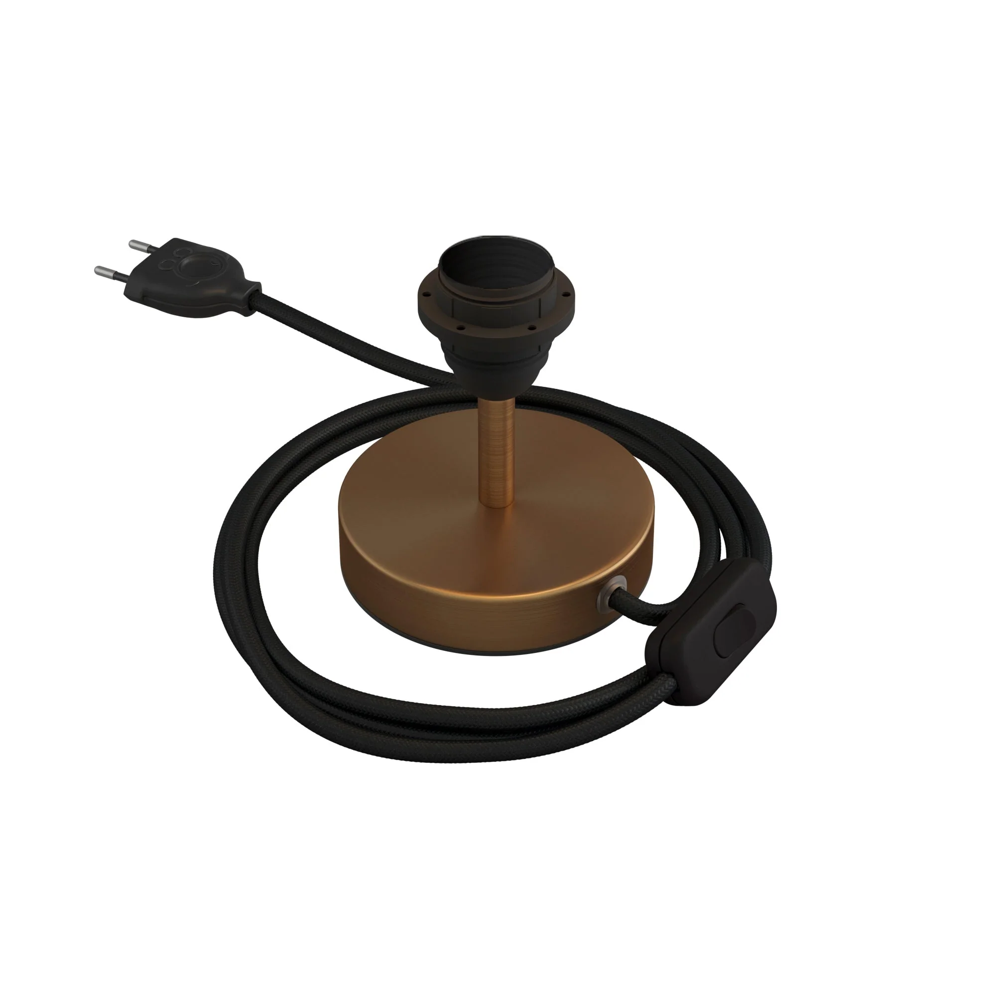 Lampenerhöhung für Lampenschirm – Tischlampe aus Metall – Matt-Bronze