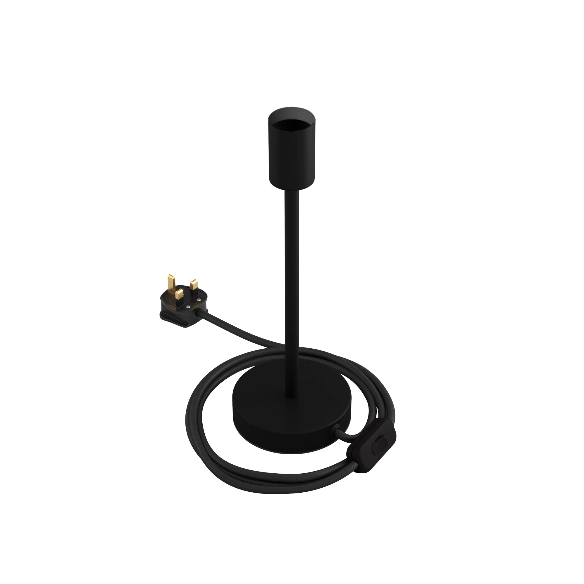 Alzaluce – Tischleuchte aus Metall mit UK-Stecker – Mattschwarz - Image 8