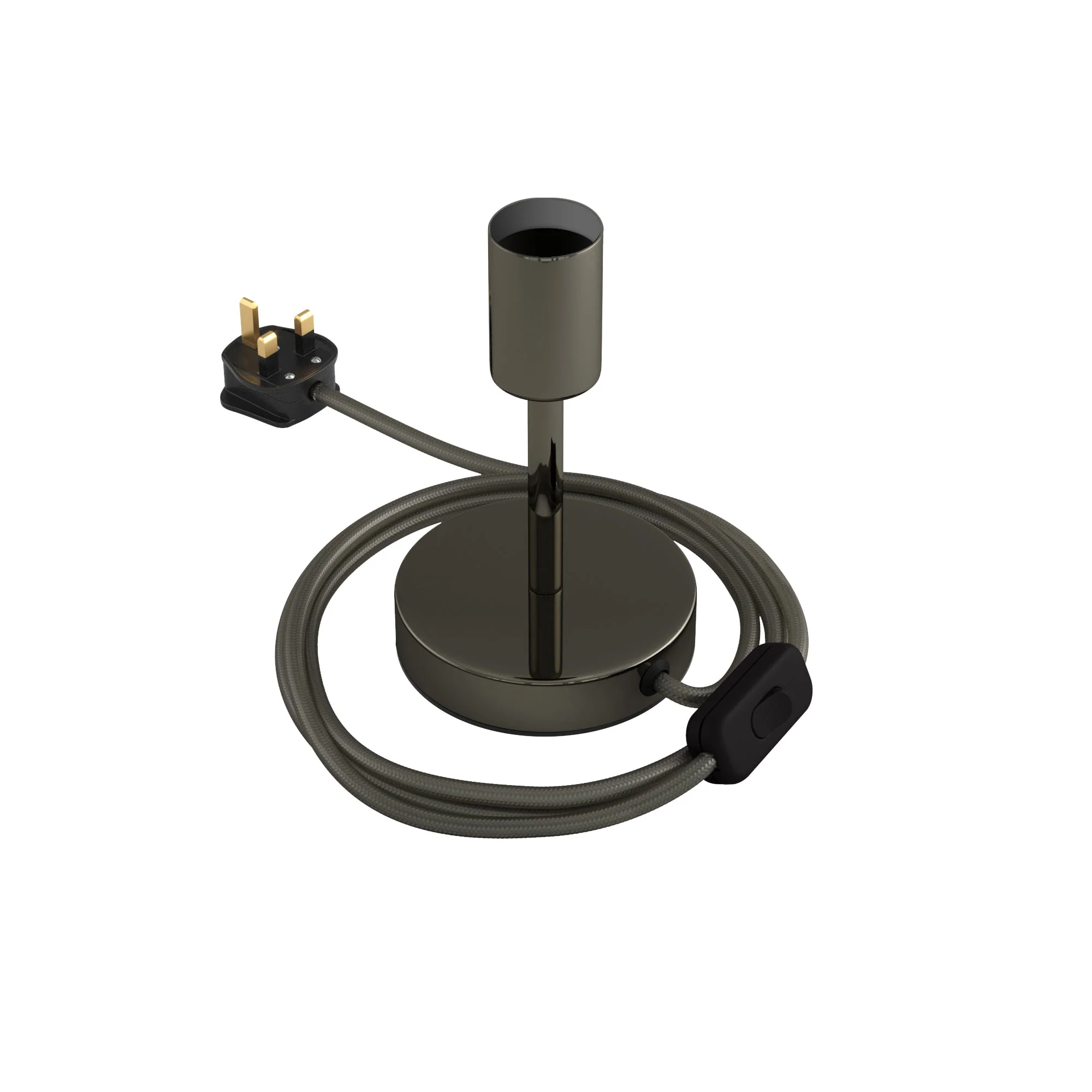 Alzaluce – Tischlampe aus Metall mit UK-Stecker – Perlenschwarz - Image 5