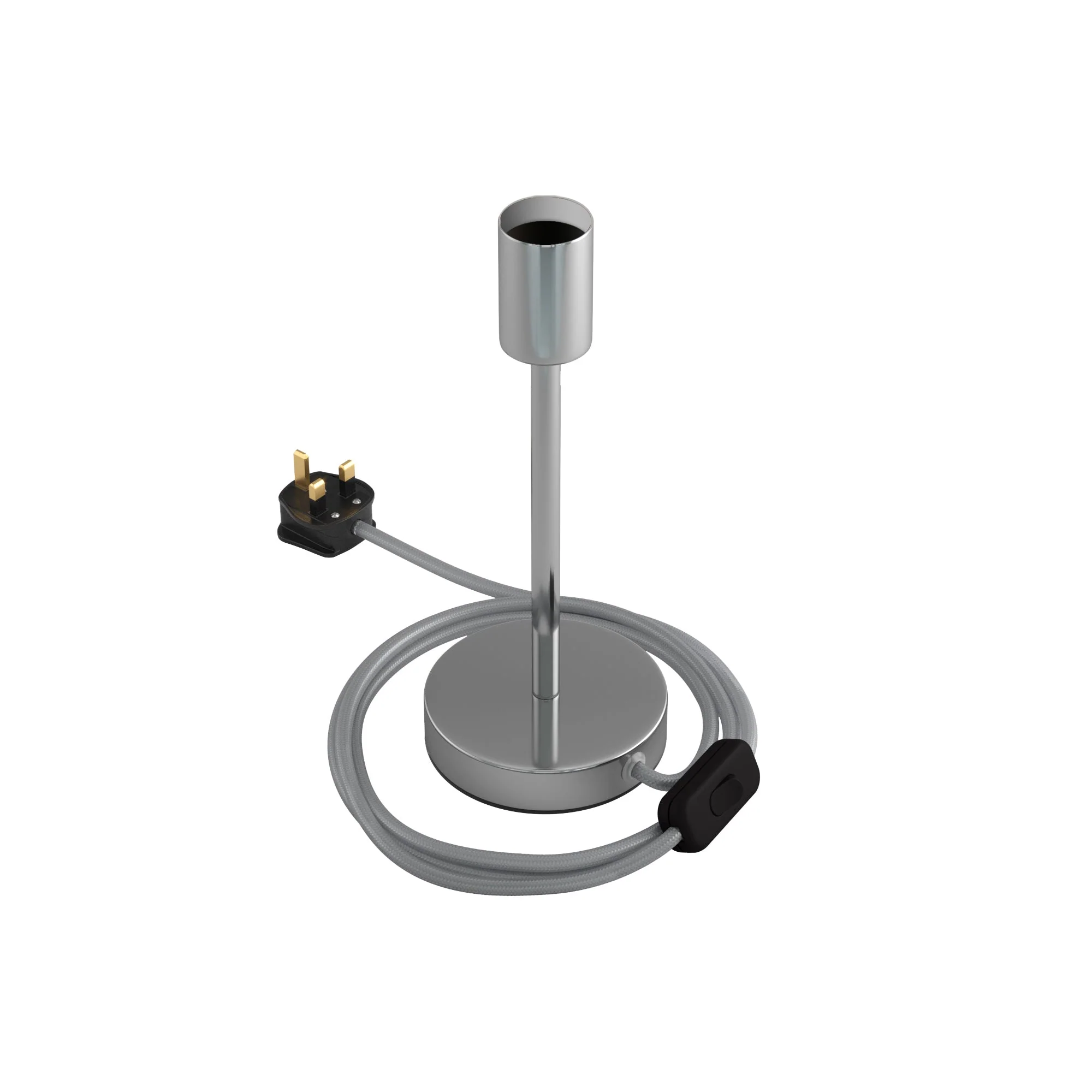 Alzaluce – Tischlampe aus Metall mit UK-Stecker – Chrom - Image 7