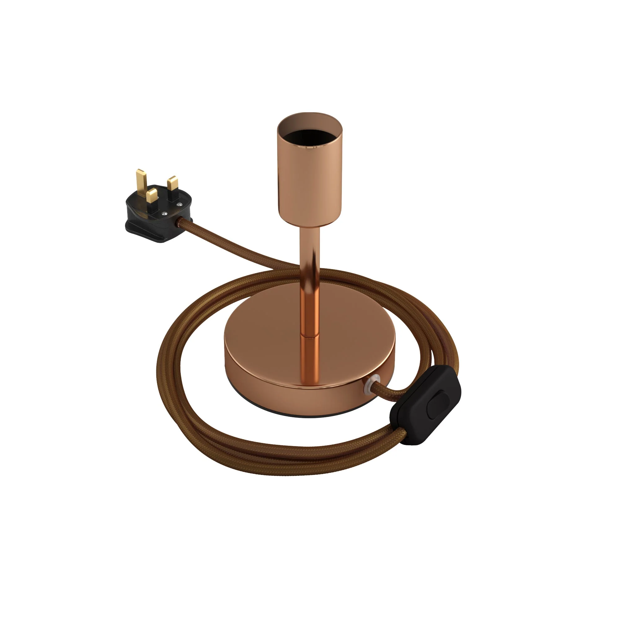 Alzaluce – Tischleuchte aus Metall mit UK-Stecker – Kupfer - Image 5