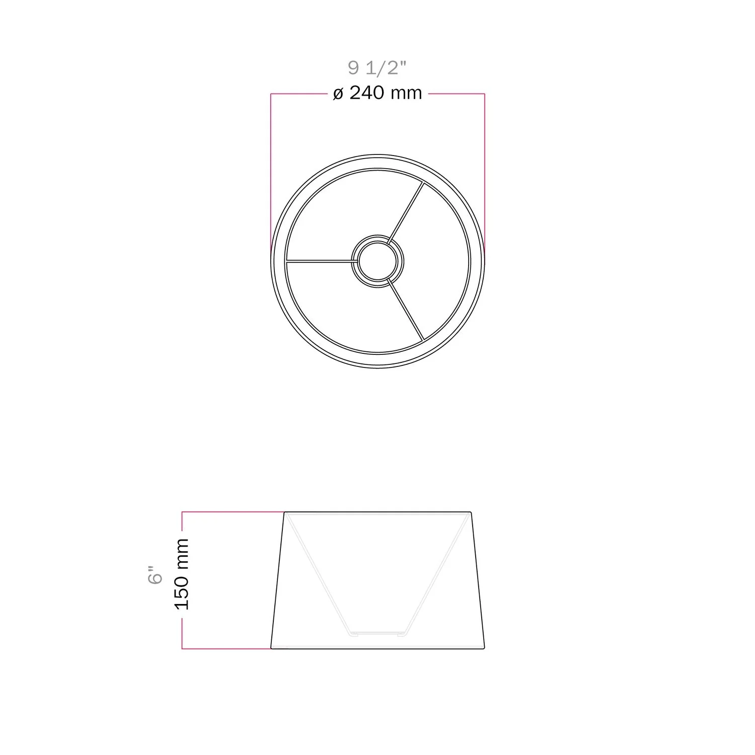 Athena-Lampenschirm mit E27-Fassung, für Tisch- oder Stehleuchte – Made in Italy – Stoff Mandarine - Image 6