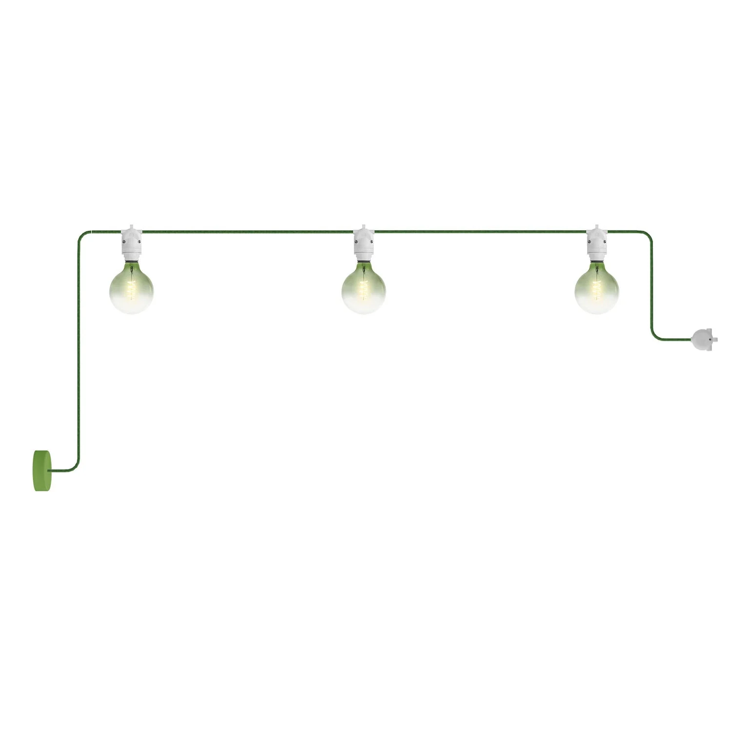 Außen-Lichterkette Modulair IP65 mit 3 Lichtern und Deckenbaldachin - Weiß