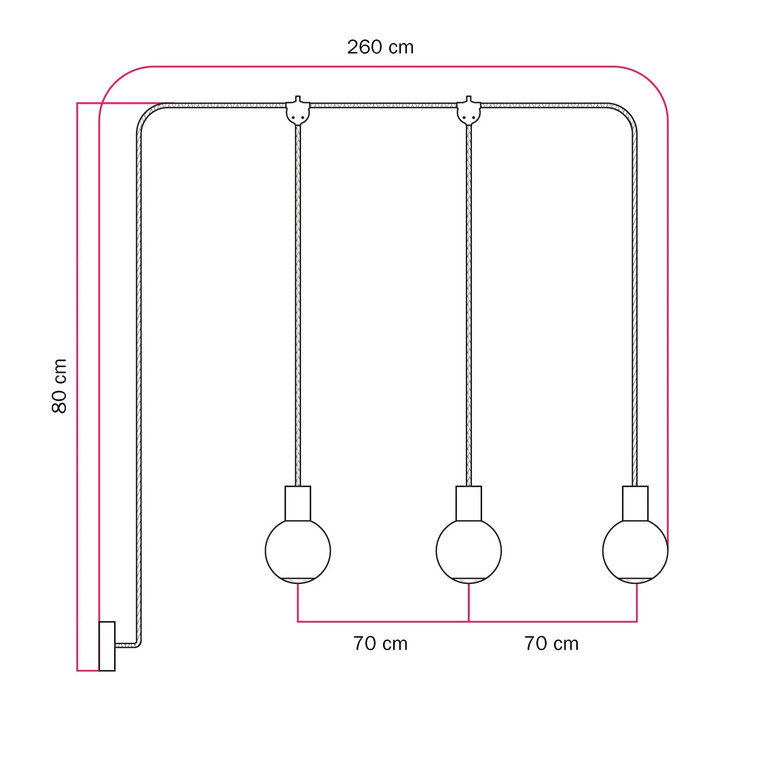 Außenleuchte Modulair IP65 mit 3 Abhängungen und bruchsicheren Unbreak-a-Ball-Lampenschirmen – Weiß - Image 5