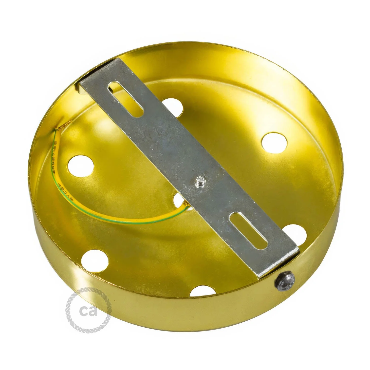 Kit zylindrischer Lampenbaldachin aus Metall mit 7 Löchern - Satinbronze - Image 4