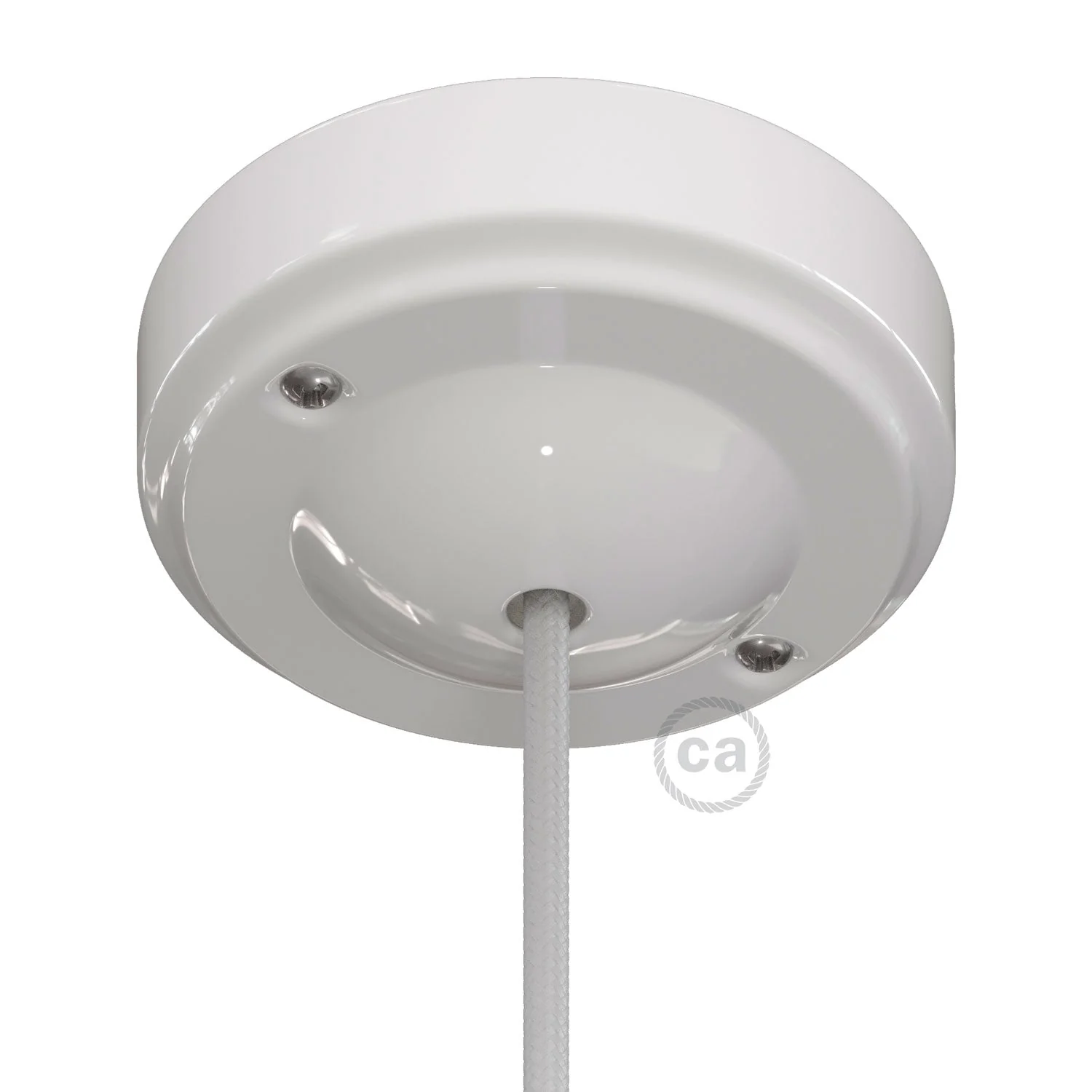 Minimal-Baldachin-Set aus Porzellan – Weiß
