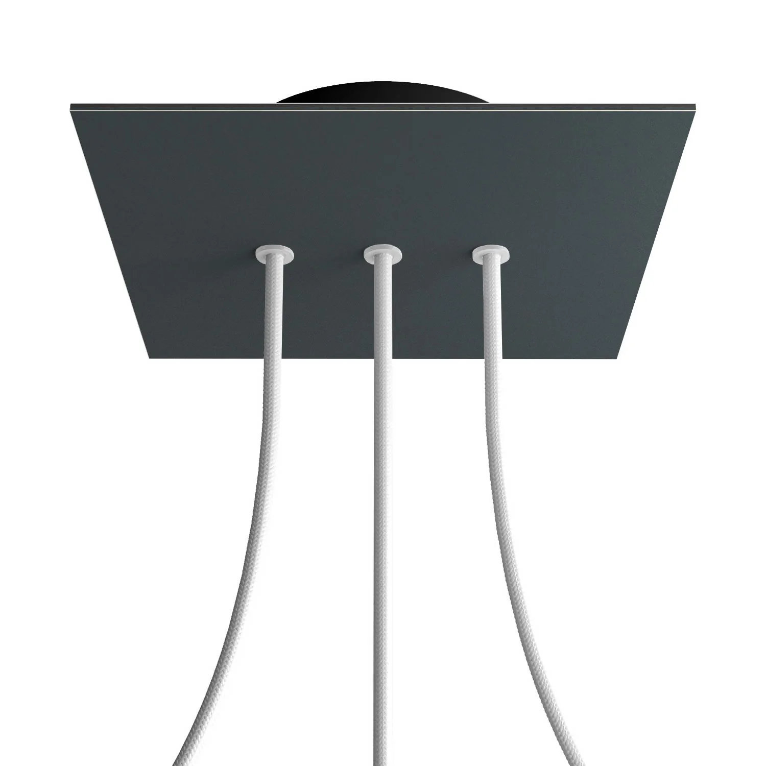 Rose-One Baldachin quadratisch, 200 mm mit 3 Löchern in Linie und 4 seitlichen Löchern – Anthrazit - Image 8