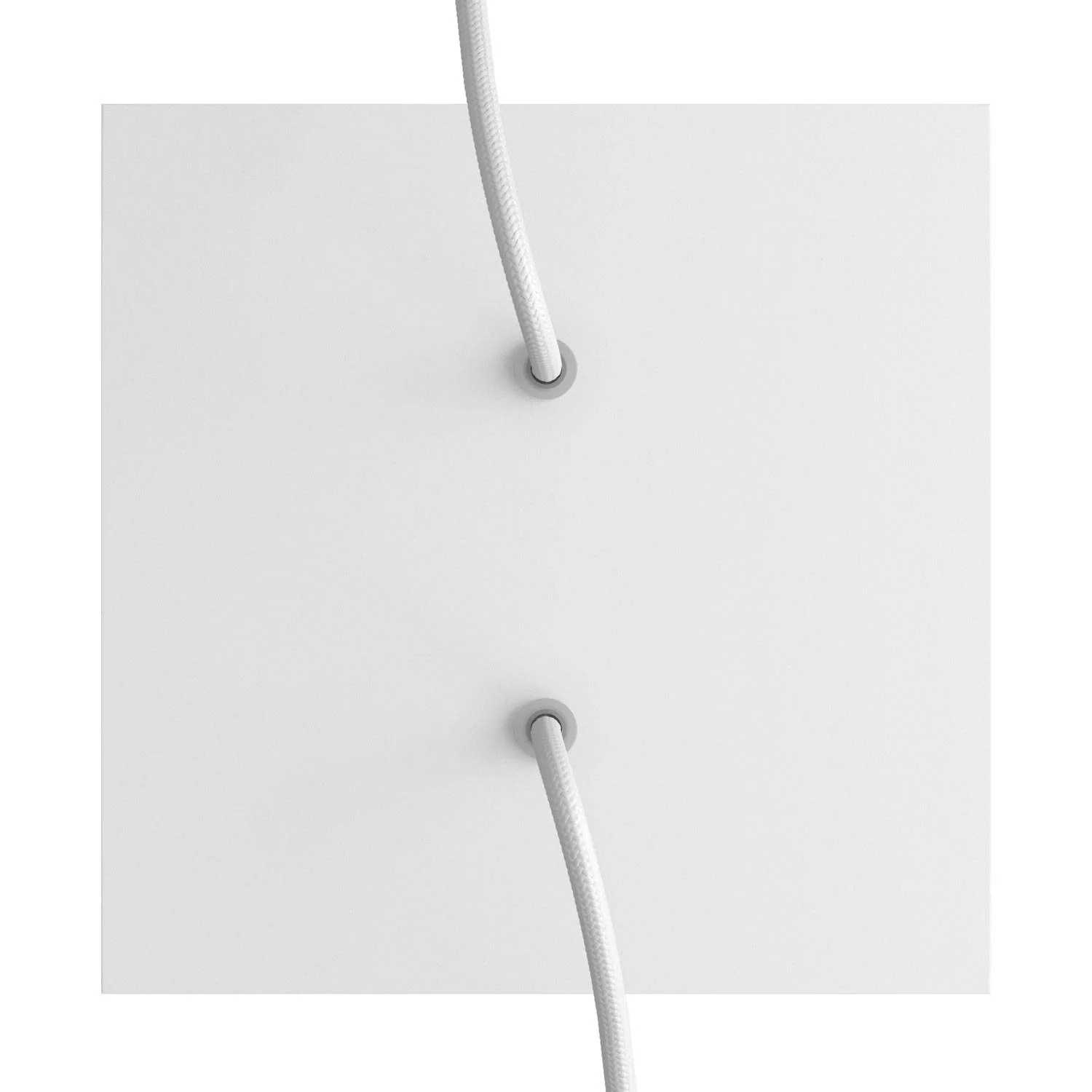 Rose-One Baldachin quadratisch, 200 mm mit 2 Bohrungen und 4 seitlichen Bohrungen – Mattweiß - Image 2