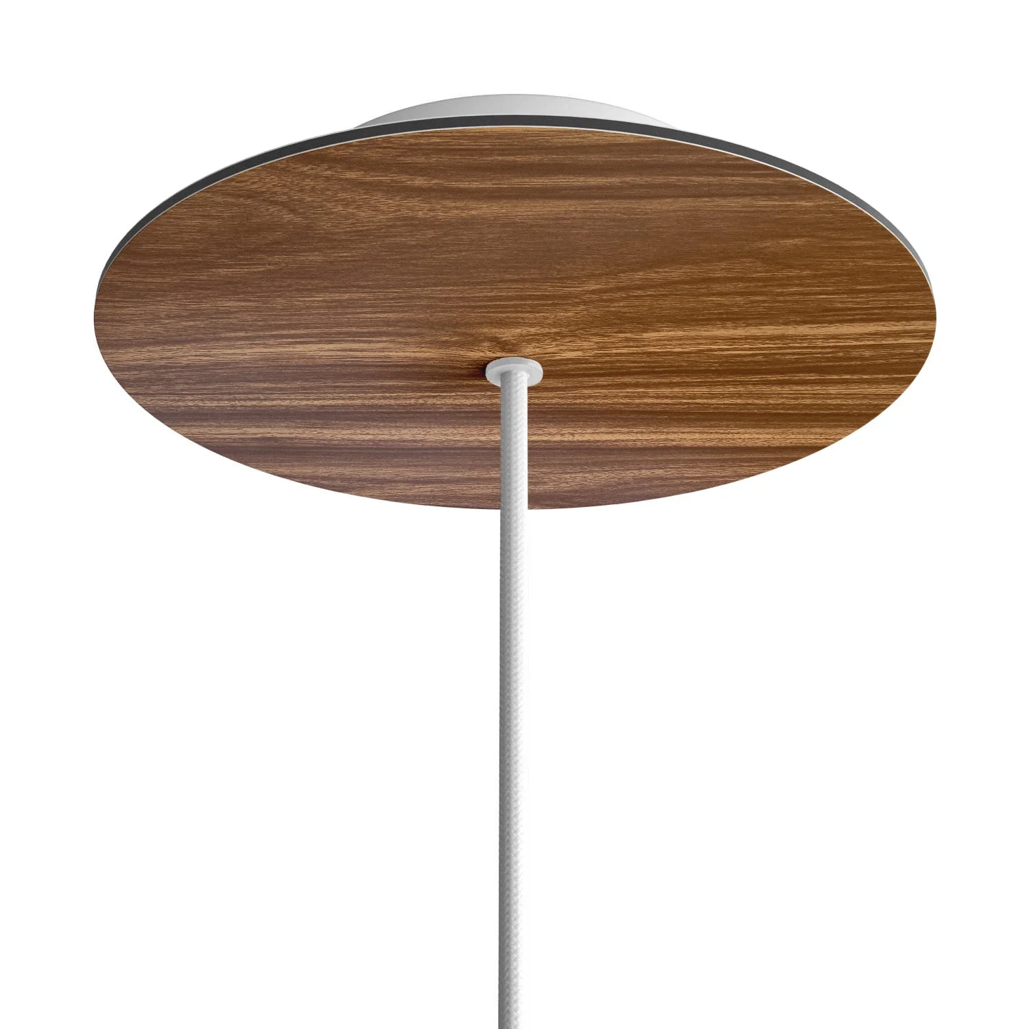 Runder Lampenbaldachin Rose-One, Durchmesser 200 mm mit 1 Öffnung und 4 seitlichen Öffnungen – Holz