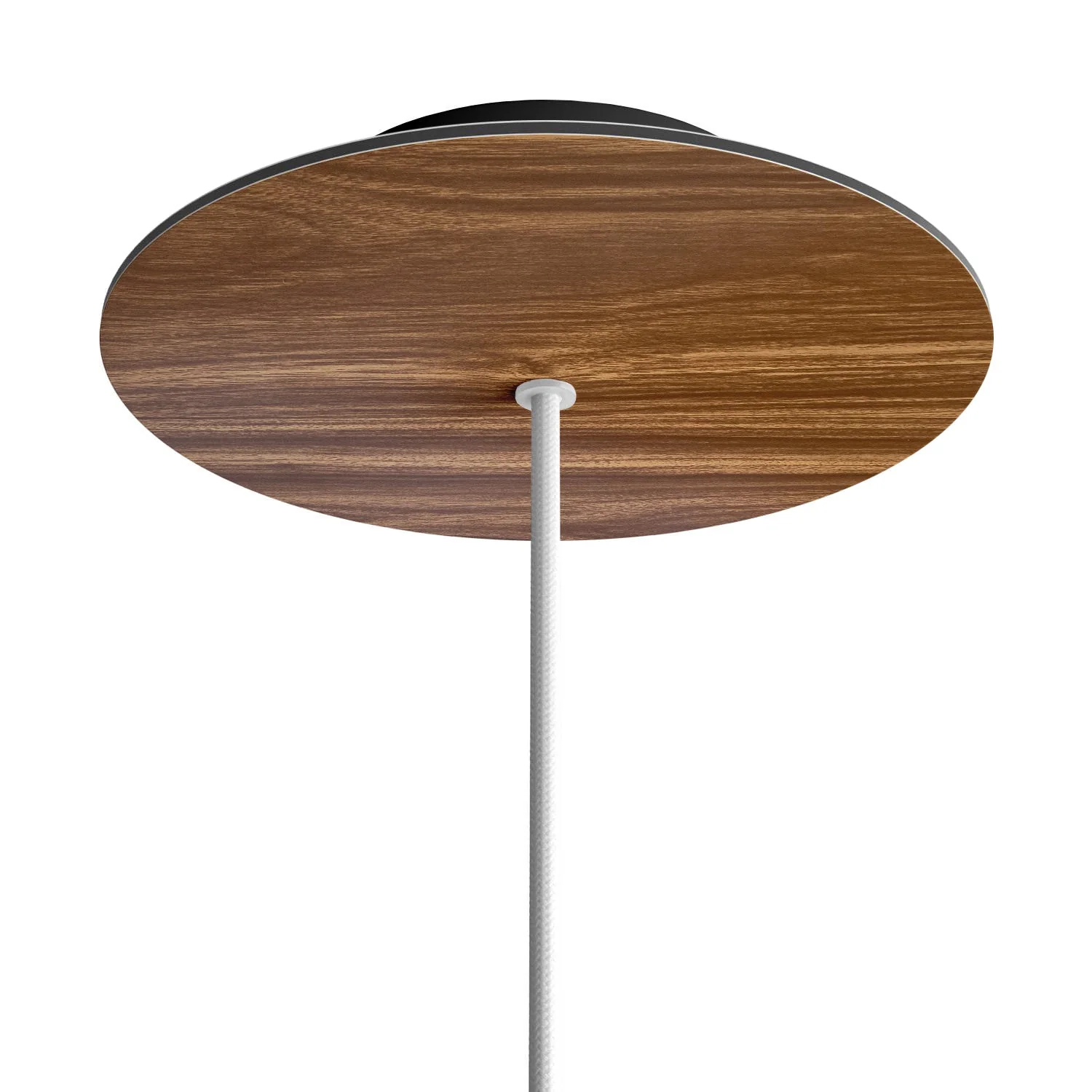 Runder Lampenbaldachin Rose-One, Durchmesser 200 mm mit 1 Öffnung und 4 seitlichen Öffnungen – Holz - Image 8