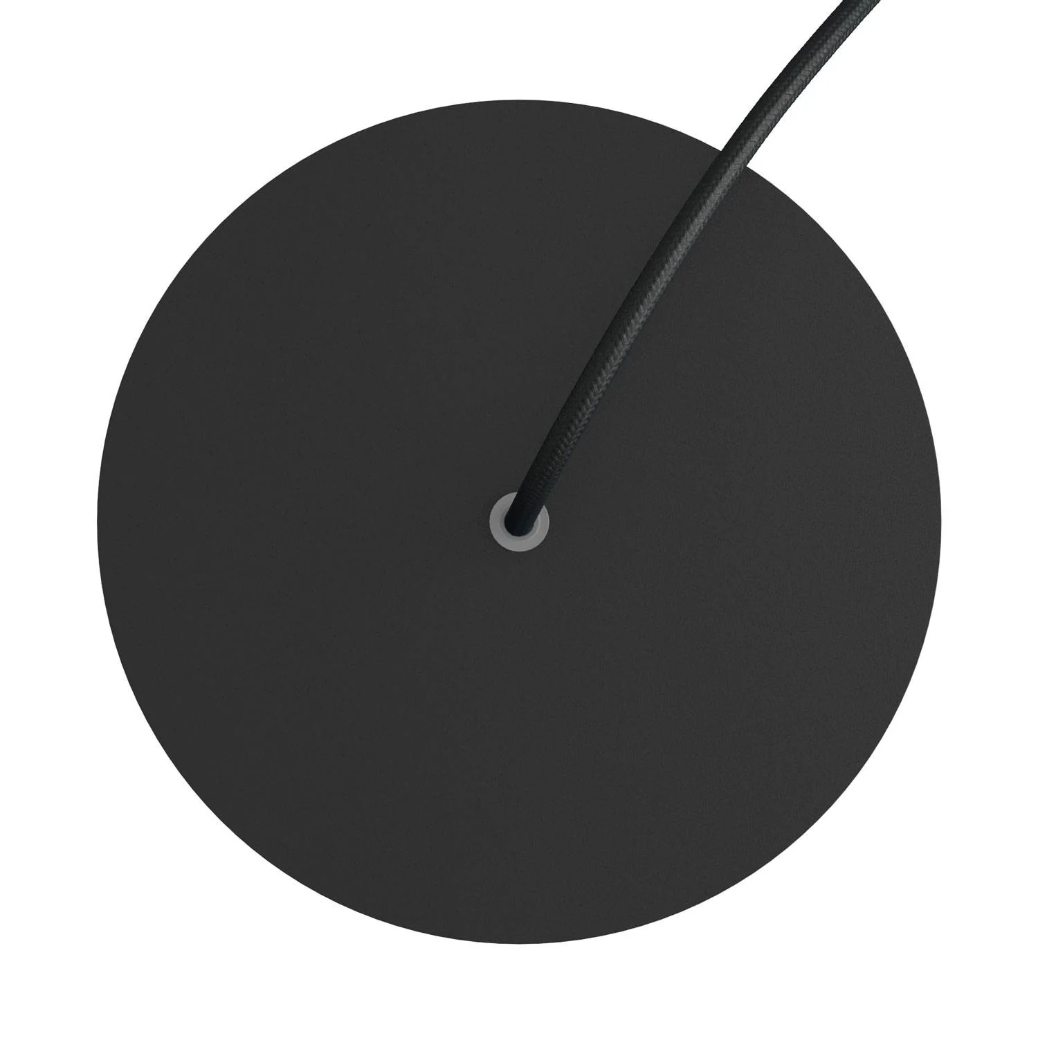 Runder Rose-One-Baldachin, Durchmesser 200 mm mit 1 Loch und 4 seitlichen Bohrungen – Matt Schwarz - Image 2