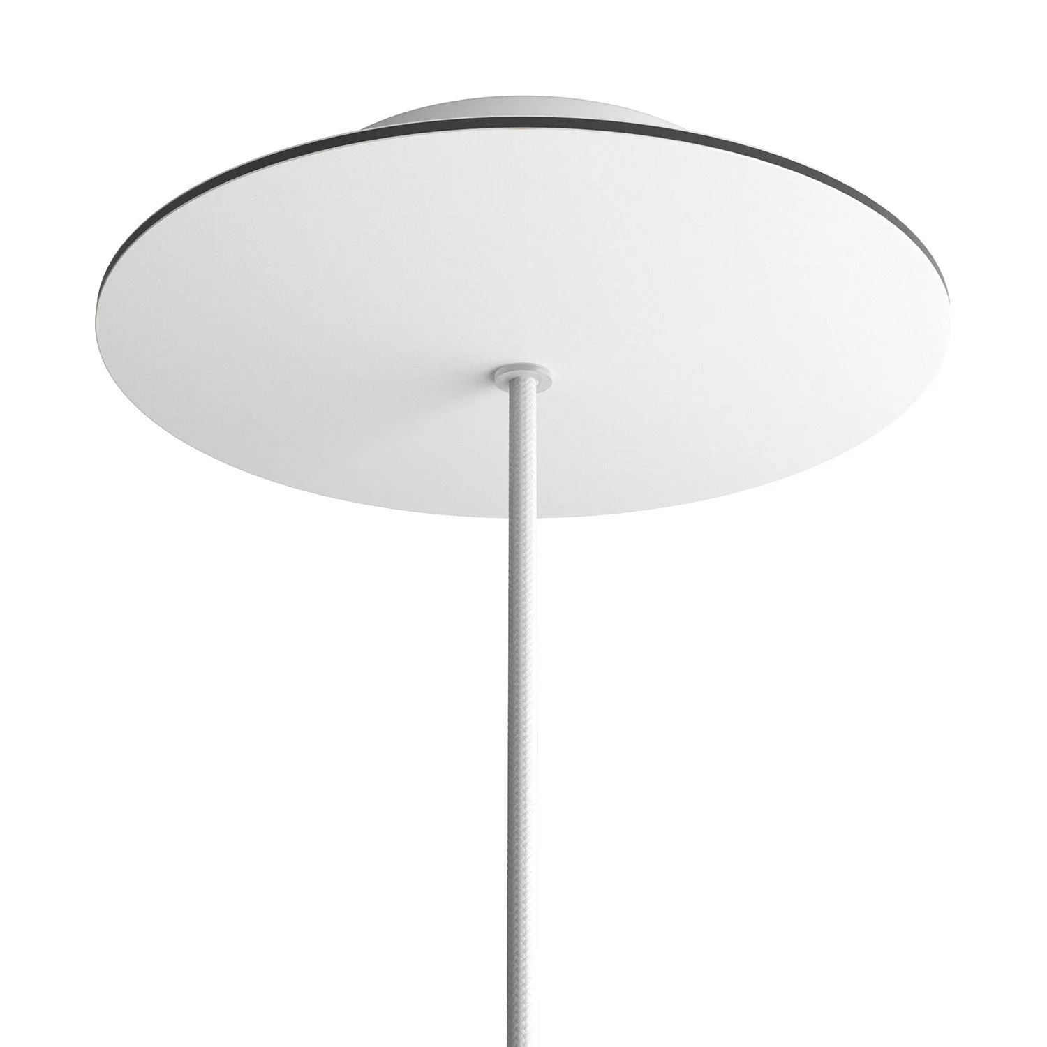 Rosone Rose-One rund, Durchmesser 200 mm mit 1 Loch und 4 seitlichen Löchern – Mattweiß