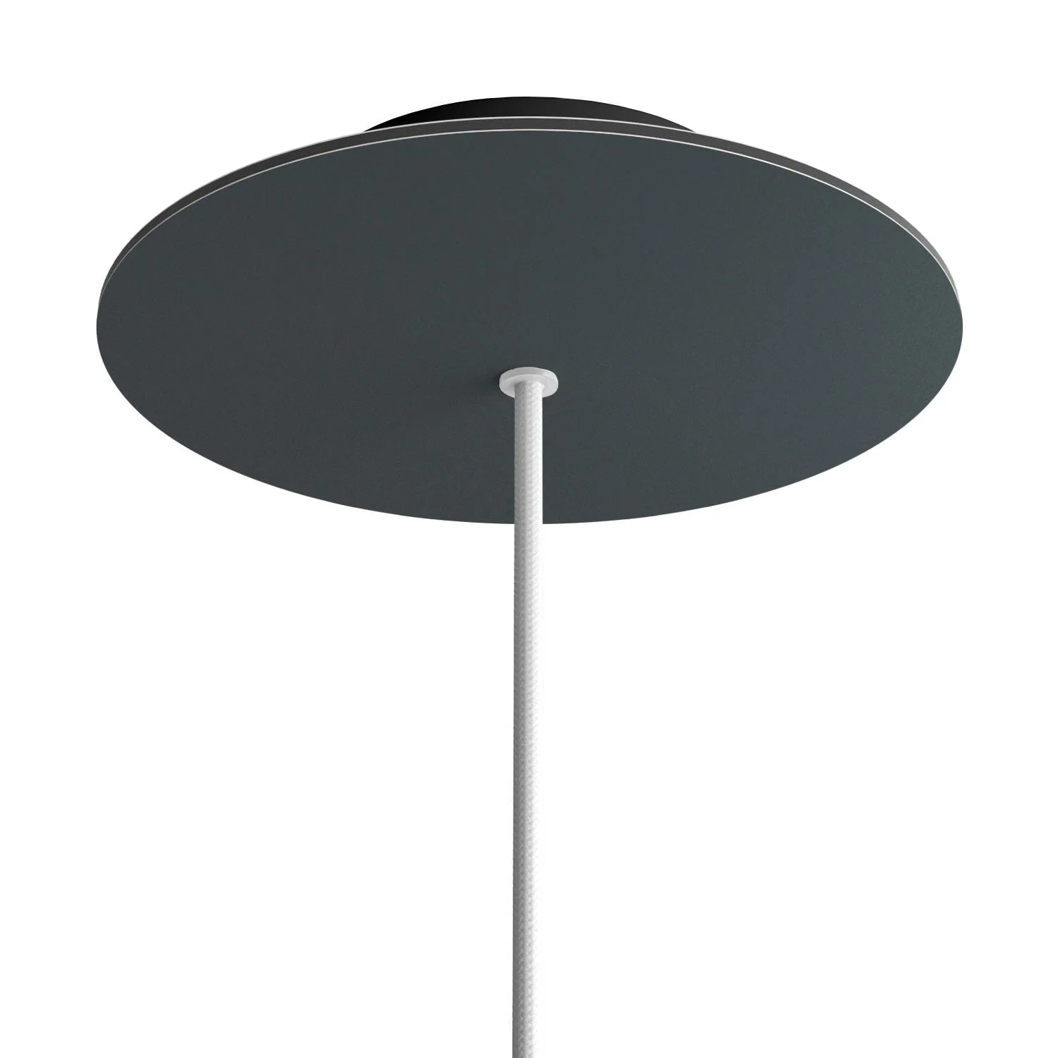 Lampenbaldachin Rose-One rund, Durchmesser 200 mm mit 1 Loch und 4 seitlichen Löchern – Anthrazit - Image 8