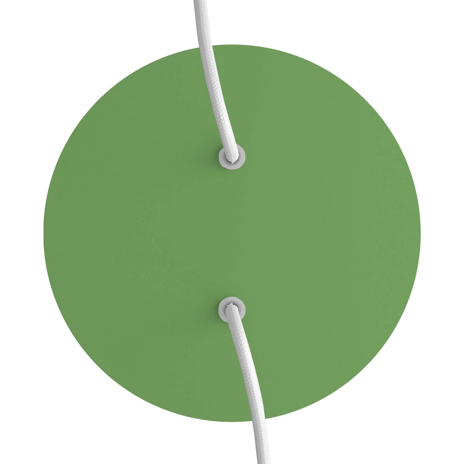 Baldachin Rose-One rund, Durchmesser 200 mm mit 2 zentralen und 4 seitlichen Löchern – Wiesengrün - Image 2