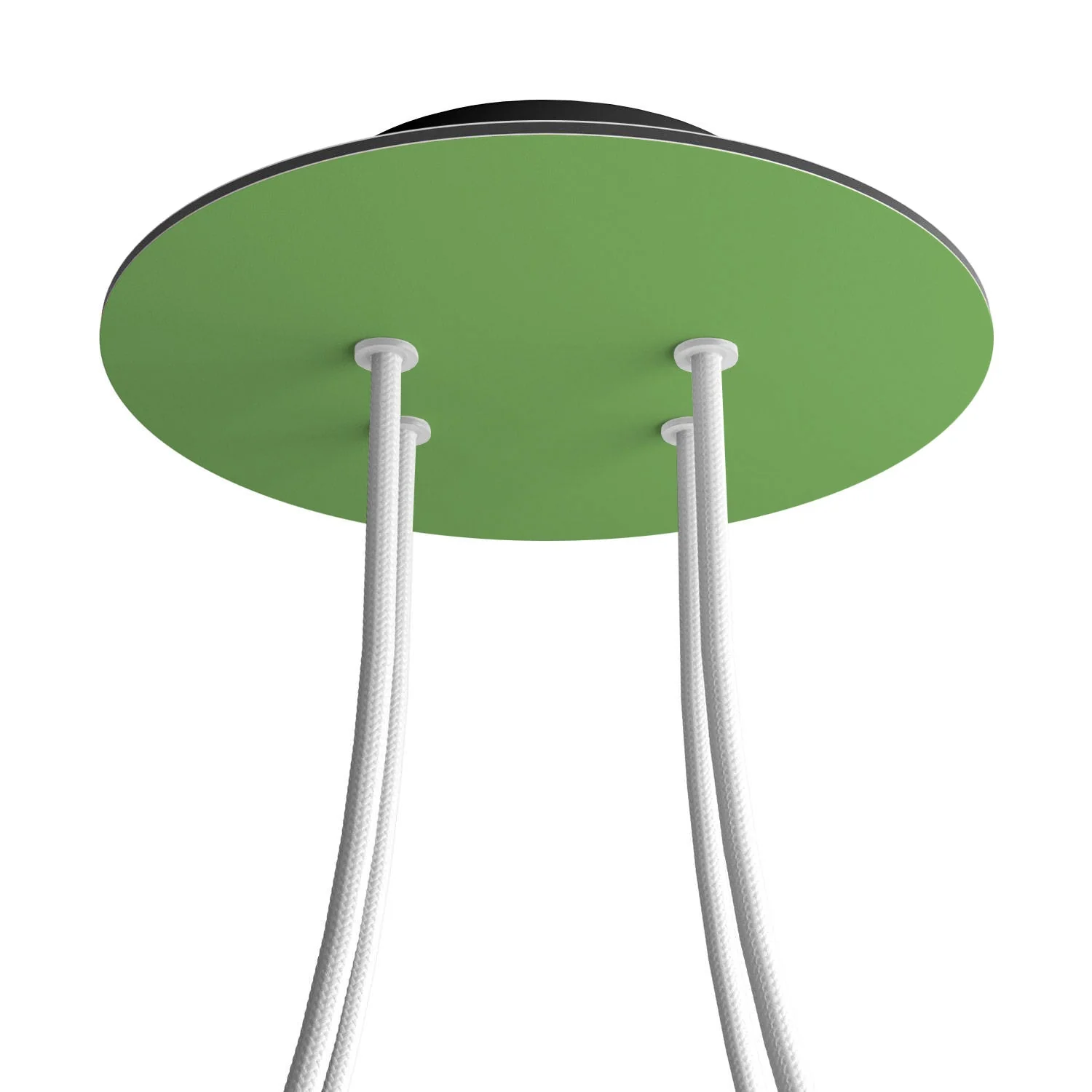 Rosone Rose-One rund, Durchmesser 200 mm mit 4 Löchern und 4 Seitenlöchern – Wiesengrün - Image 8