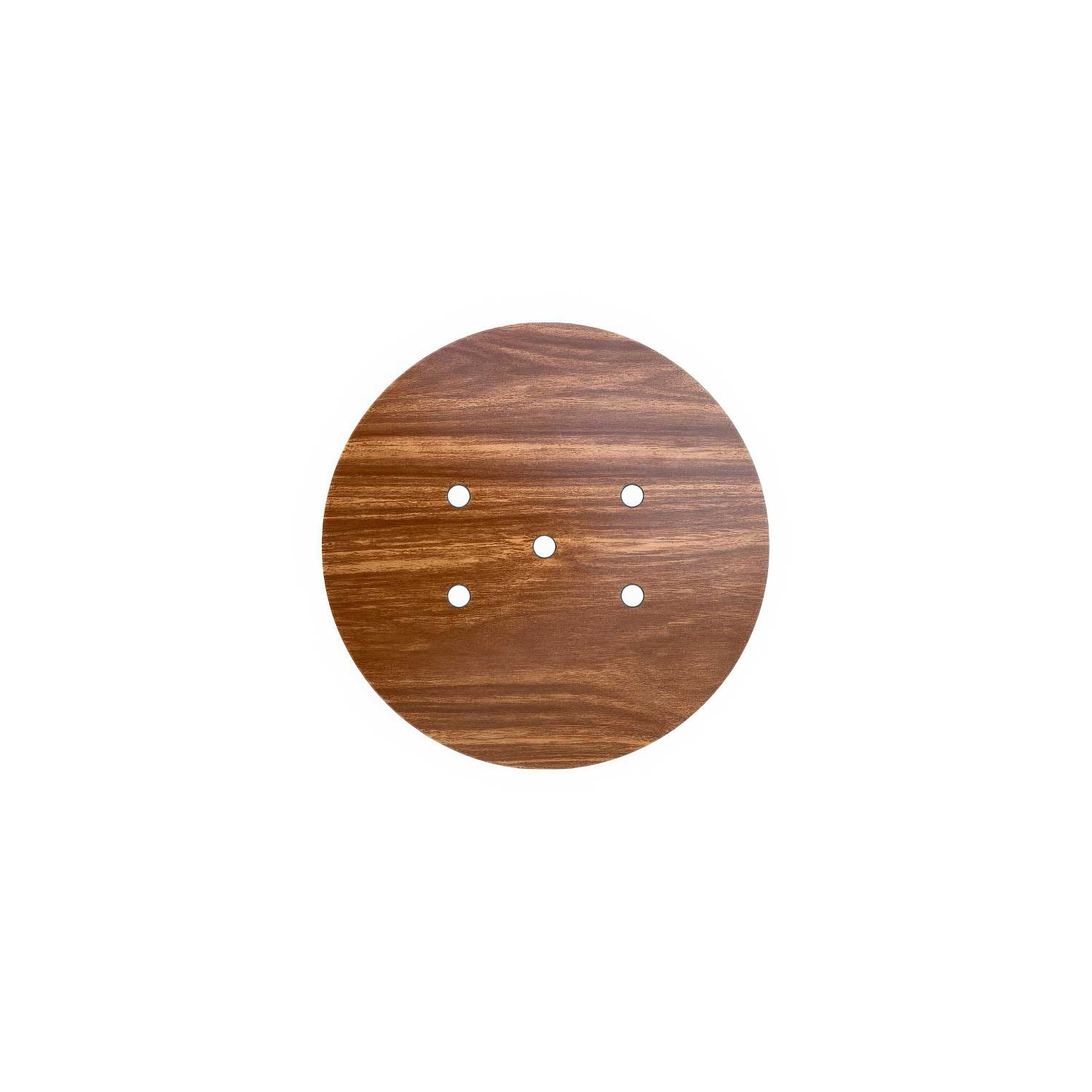 Rosette Rose-One rund, Durchmesser 200 mm mit 5 Öffnungen und 4 seitlichen Öffnungen – Holz - Image 3