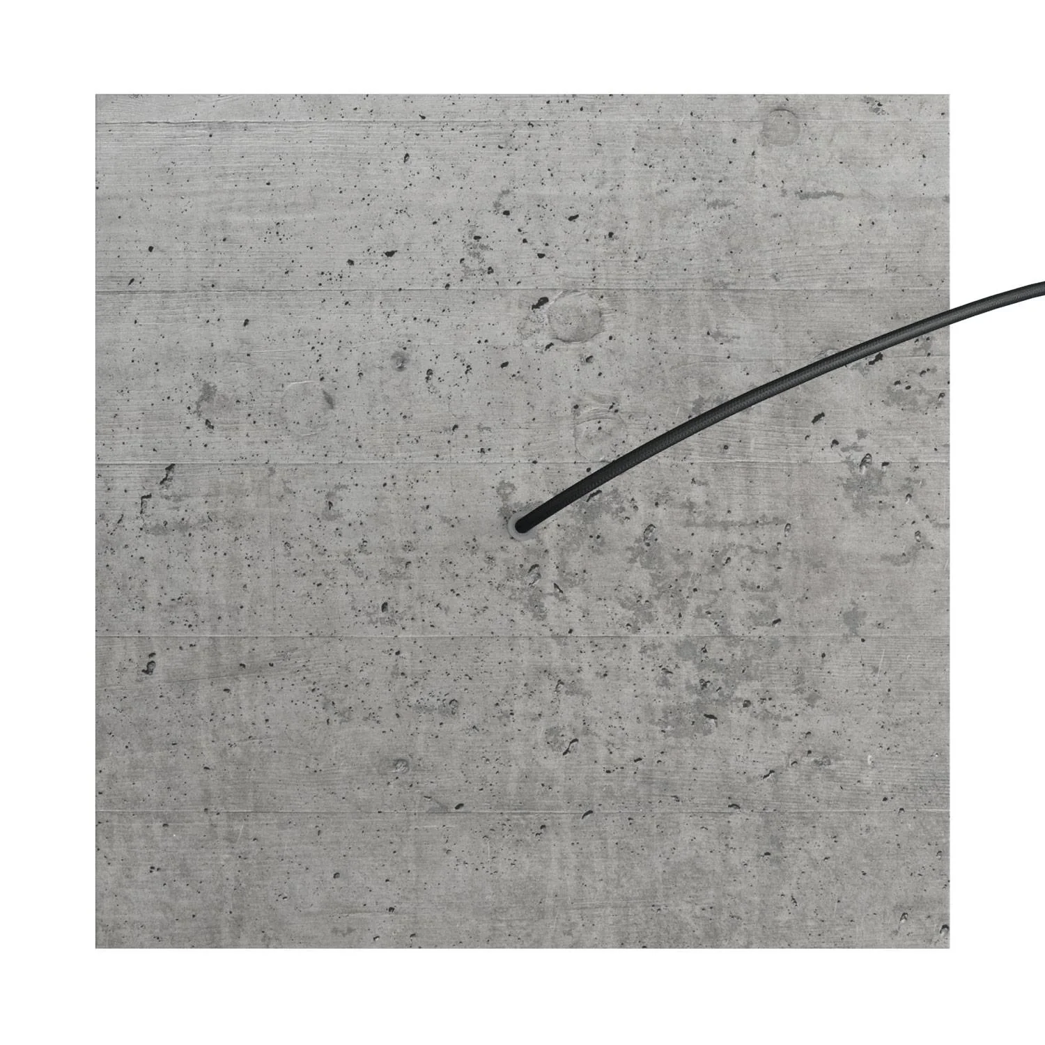 Lampenbaldachin XXL Rose-One quadratisch, 400 mm mit 1 Loch und 4 seitlichen Löchern – Beton - Image 2