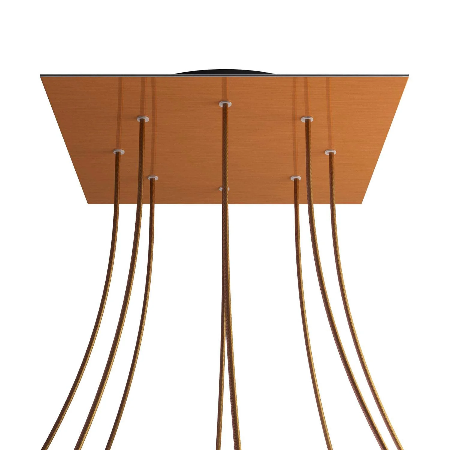 XXL-Rosette Rose-One quadratisch, 400 mm mit 8 Löchern und 4 seitlichen Löchern – Dibond Satin-Kupfer - Image 8