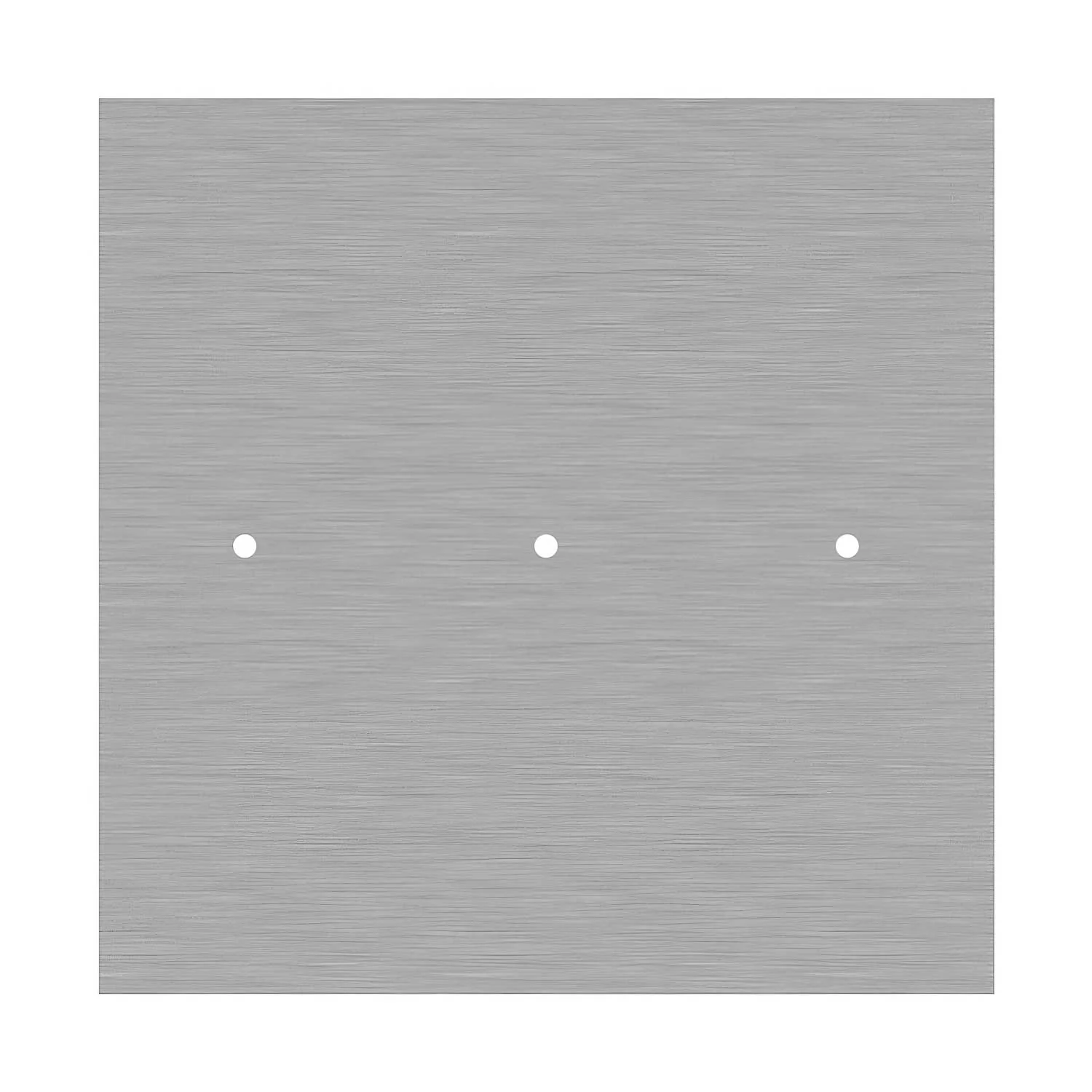 Rosone XXL Rose-One quadratisch, 400 mm mit 3 Löchern in Linie und 4 seitlichen Löchern – Dibond Satin-Stahl - Image 3
