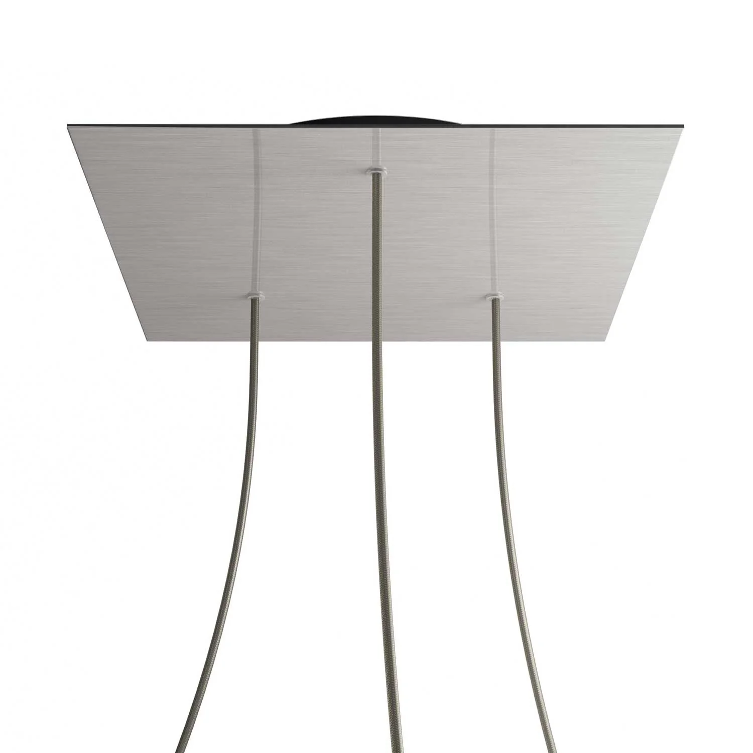 Baldachin XXL Rose-One quadratisch, 400 mm mit 3 und 4 seitlichen Löchern – Dibond Satin-Stahl - Image 8
