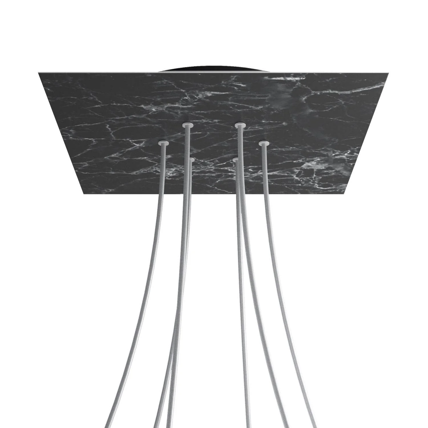 Rosone XXL Rose-One quadratisch, 400 mm mit 6 Löchern und 4 seitlichen Löchern – Marmor Marquina - Image 8