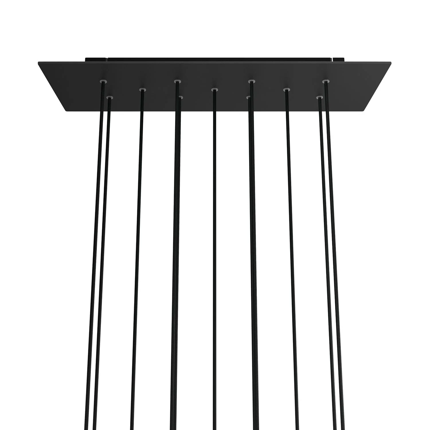 XXL Baldachin Rose-One rechteckig mit 11 Löchern und 6 seitlichen Löchern, Maße 675 x 225 mm – Dibond Matt-Schwarz - Image 7