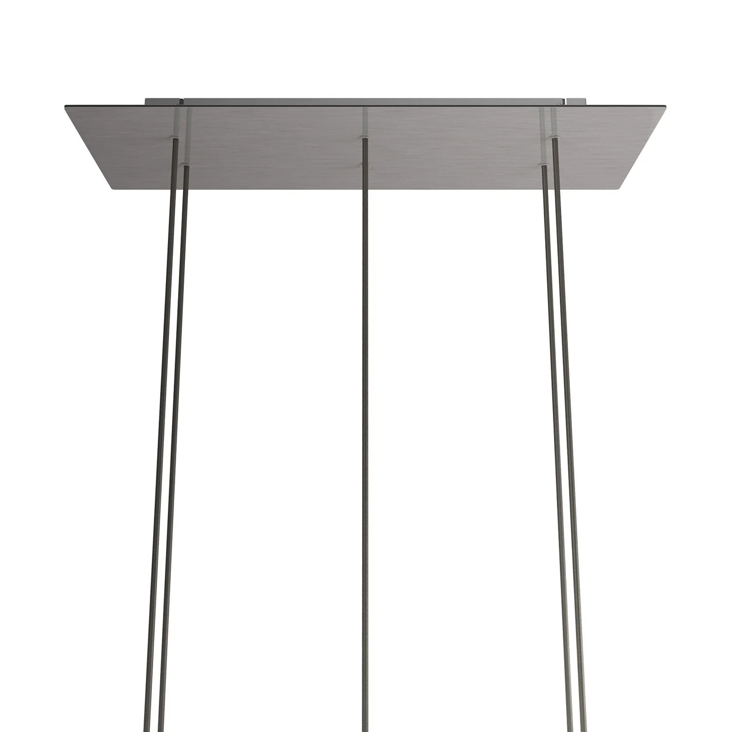 XXL-Baldachin Rose-One rechteckig mit 6 Löchern und 6 seitlichen Löchern, Maße 675 x 225 mm - Dibond Satin-Edelstahl