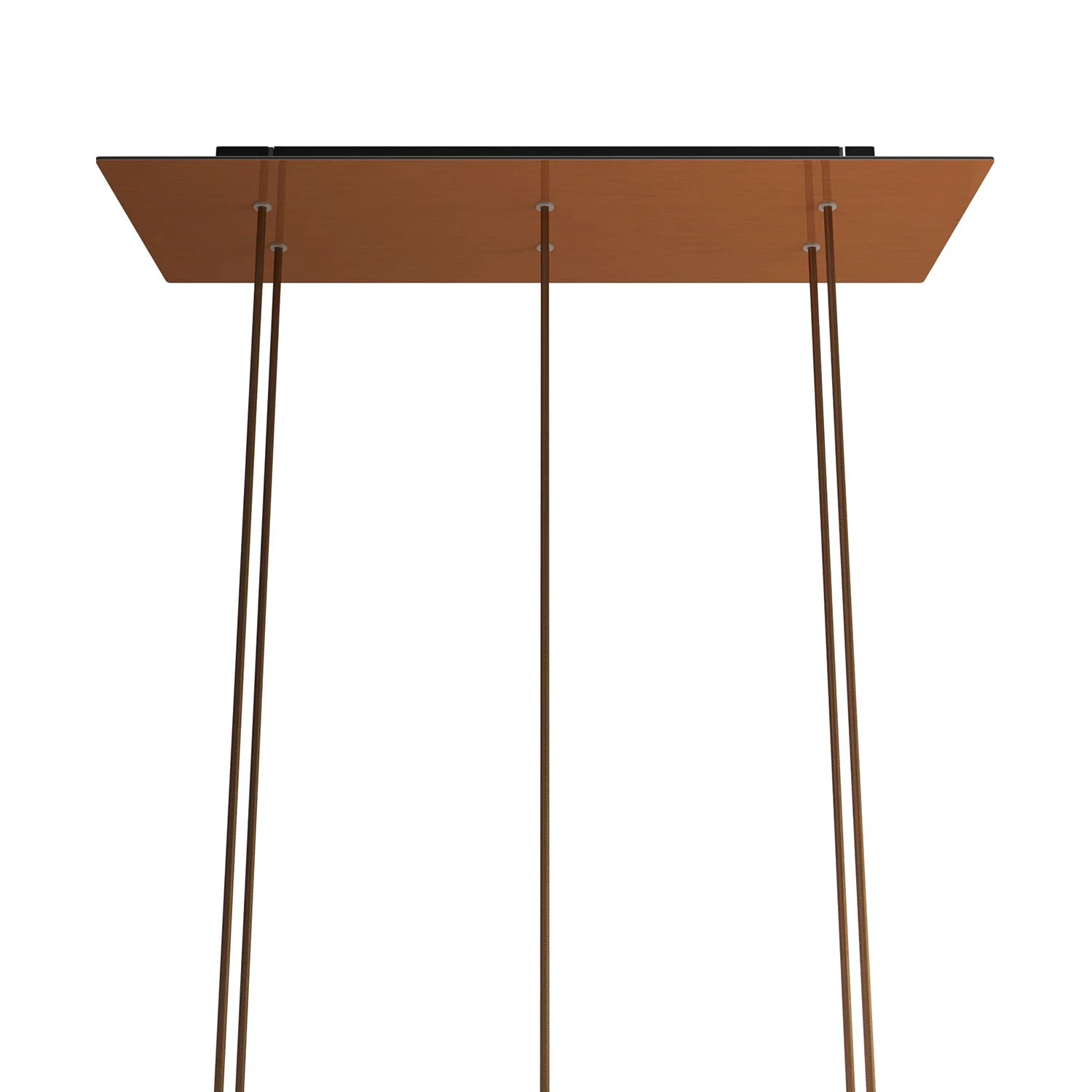 XXL Rose-One Baldachin, rechteckig mit 6 Bohrungen und 6 seitlichen Löchern, 675 x 225 mm – Dibond Satiniert Kupfer - Image 7