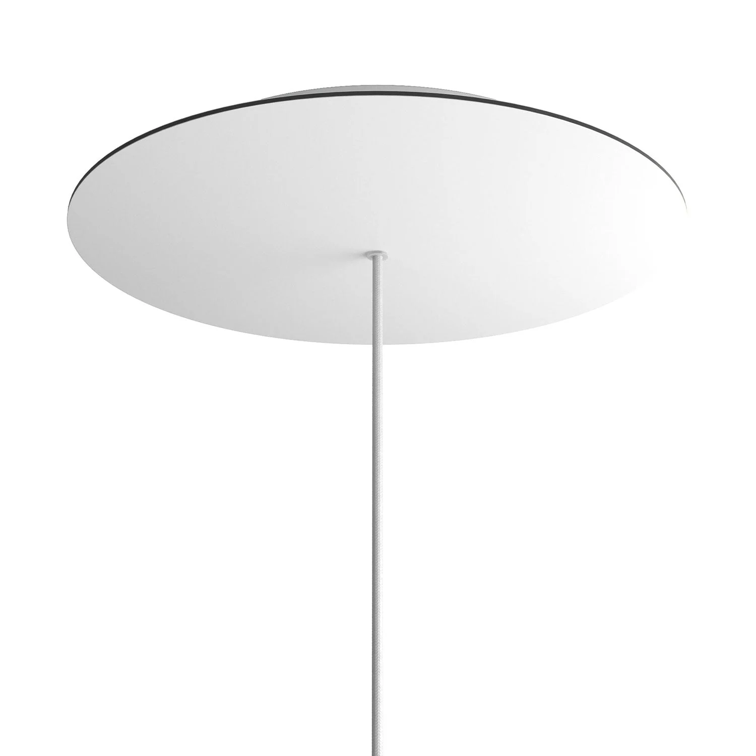 Baldachin XXL Rose-One rund, Durchmesser 400 mm mit 1 Loch und 4 seitlichen Löchern – Mattweiß