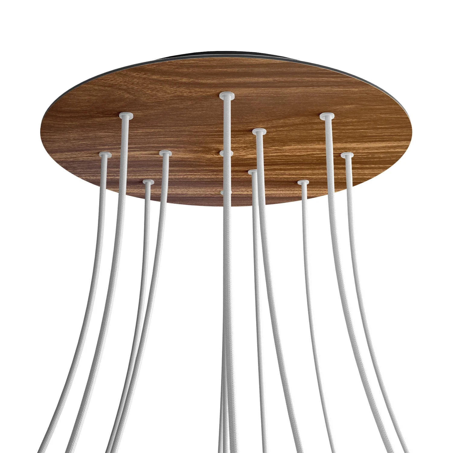 XXL Lampenbaldachin Rose-One rund, Durchmesser 400 mm mit 12 Löchern und 4 seitlichen Löchern - Holz - Image 8