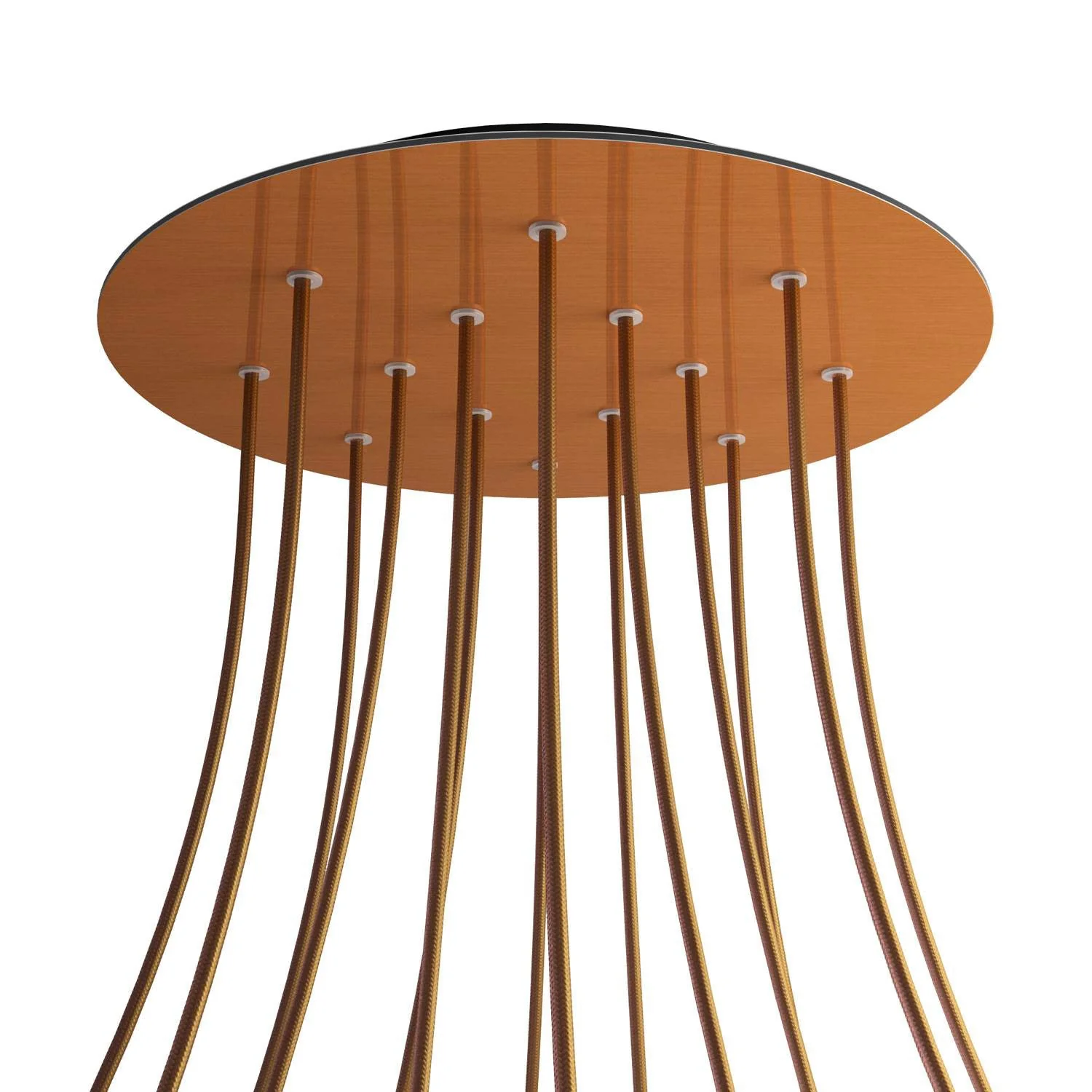 XXL-Baldachin Rose-One rund, Durchmesser 400 mm mit 14 Löchern und 4 seitlichen Löchern – Dibond Satin-Kupfer - Image 8