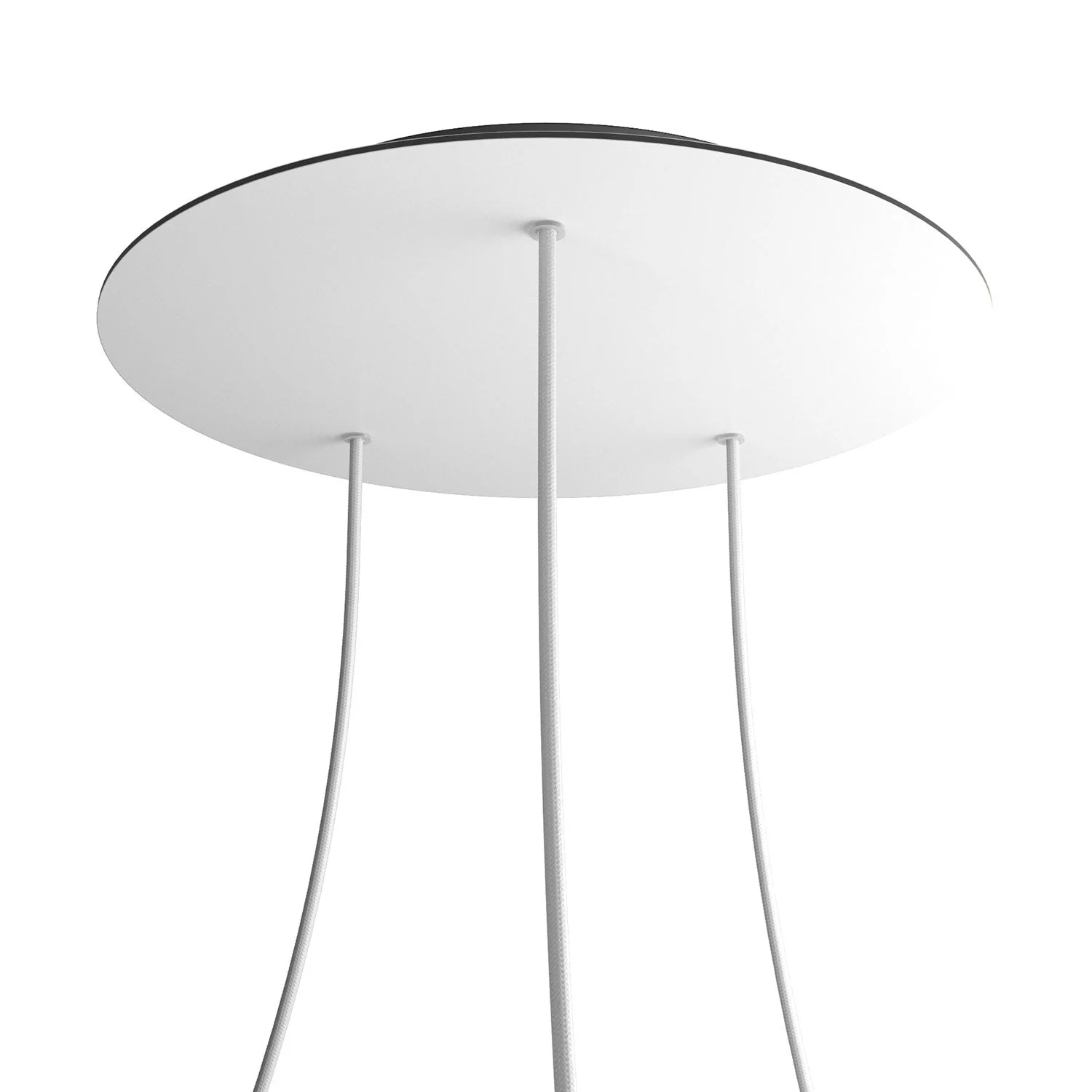 Rosone XXL Rose-One rund, Durchmesser 400 mm mit 3 Löchern und 4 seitlichen Löchern – Mattweiß - Image 8