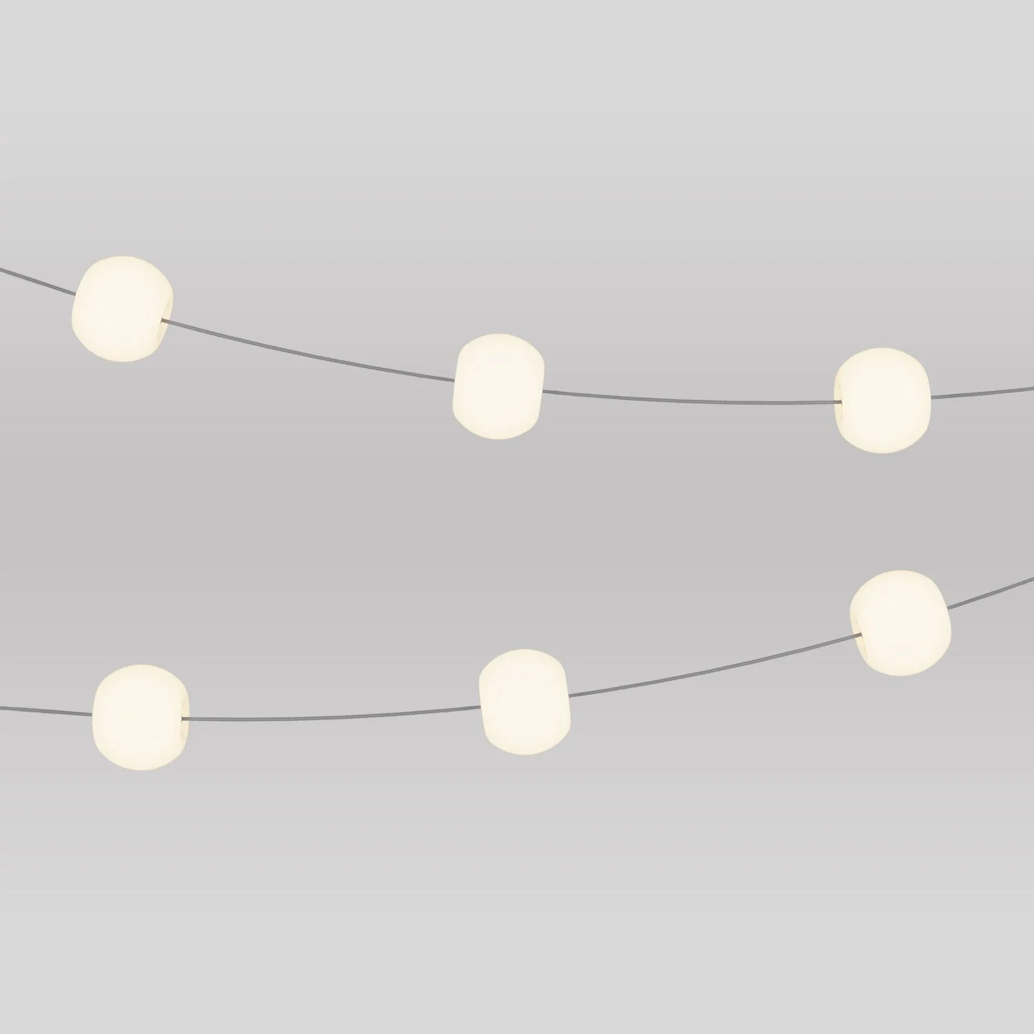 Catena luminosa 6 punti luce da esterno IP67 Grigio con spina UK - Marina6 Cherry