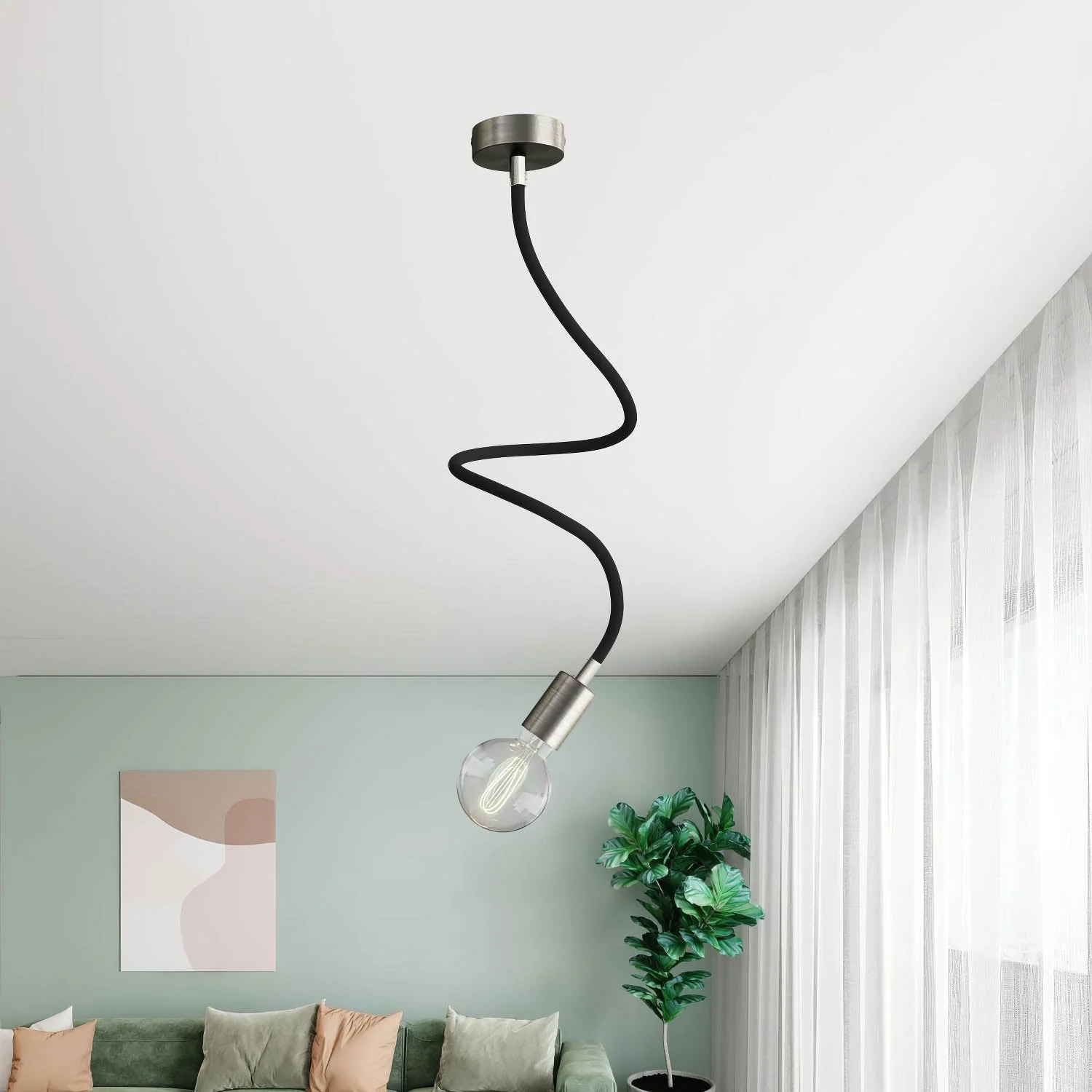 Kit Creative Flex flexibles Verlängerungsrohr, überzogen mit Stoff RM04 Schwarz mit Metallenden - Image 25