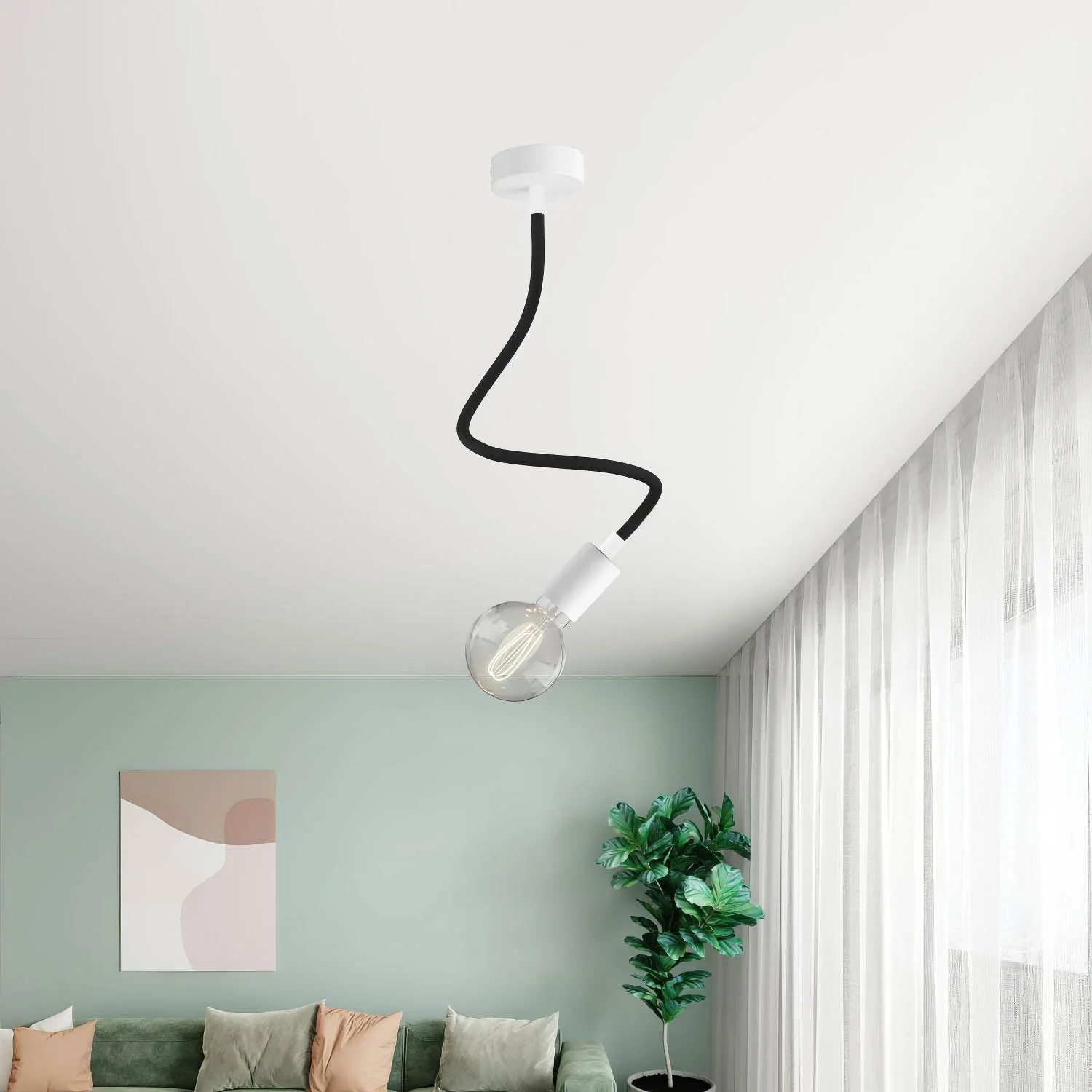 Kit Creative Flex flexibles Verlängerungsrohr, überzogen mit Stoff RM04 Schwarz mit Metallenden - Image 7