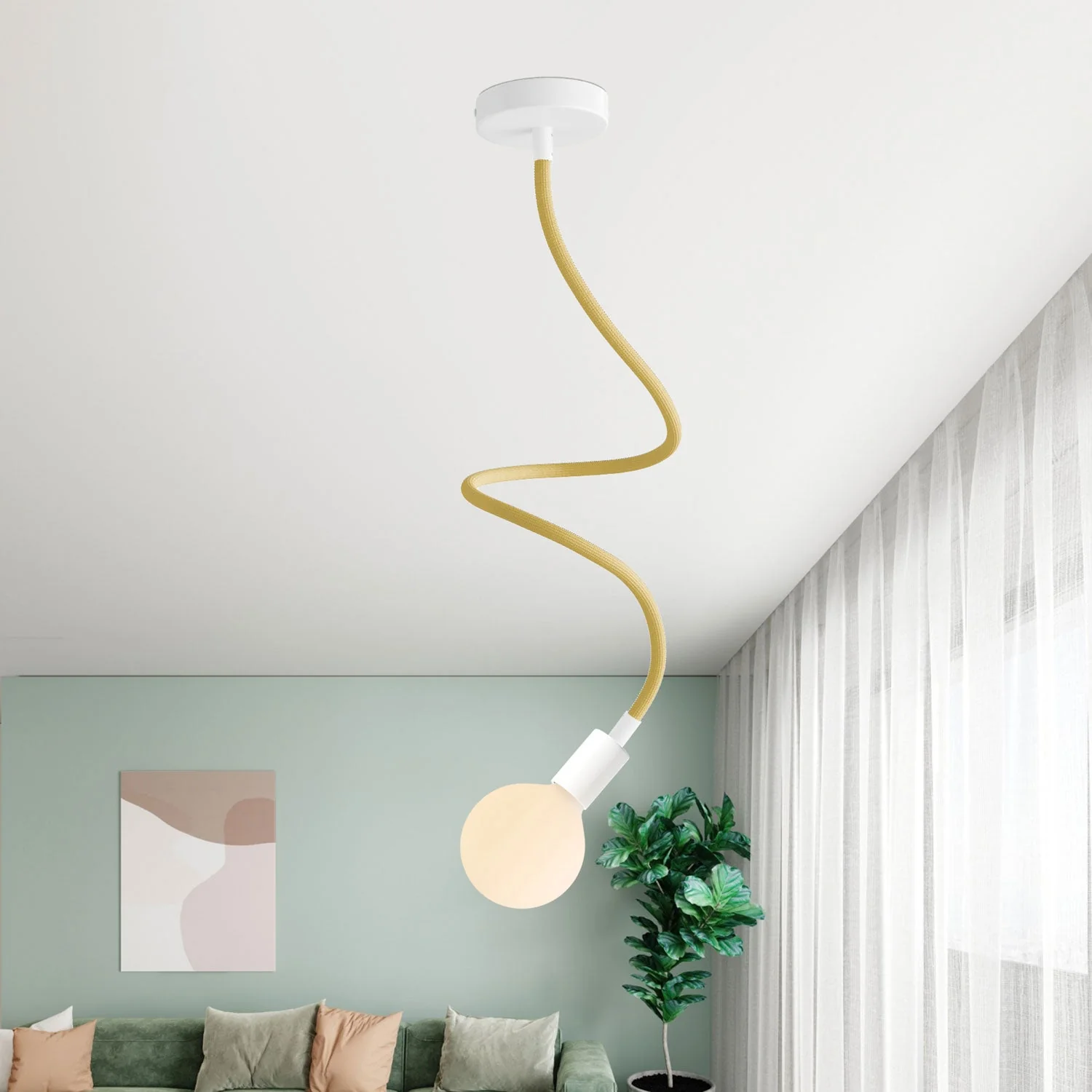 Creative Flex Set flexibles Rohr mit Stoffummantelung RM79 Senf und Metallenden - Image 10