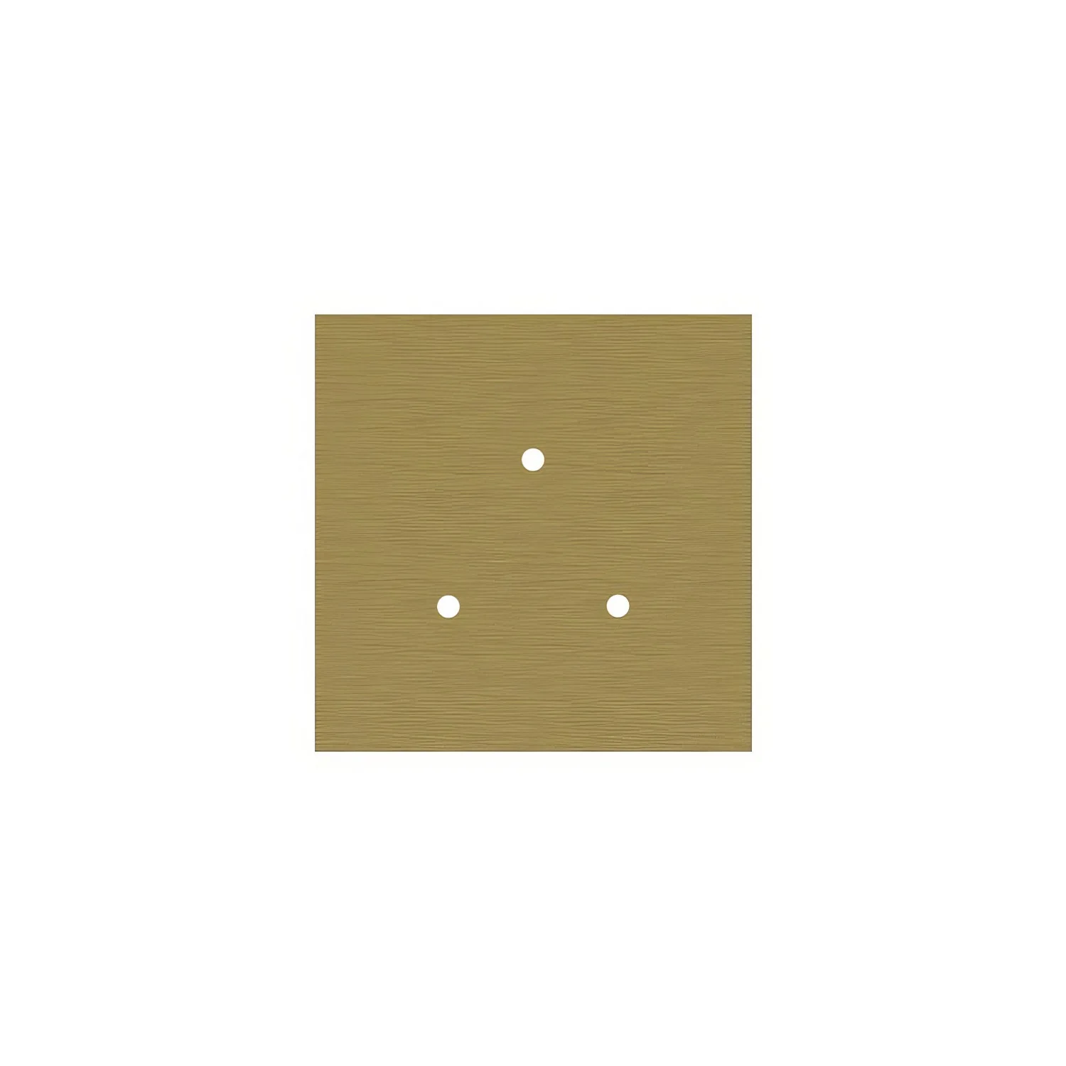 Rose-One Quadrat-Baldachin, 200 mm mit 3 Öffnungen und 4 seitlichen Bohrungen – Dibond satiniertes Messing - Image 3