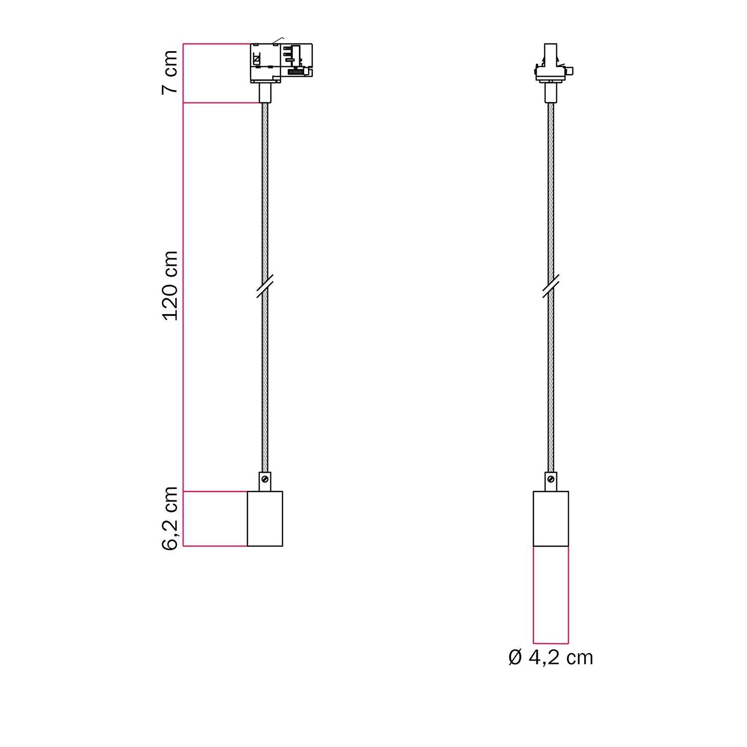 Deckenleuchte aus Metall für Schienensysteme – Schwarz - Image 6