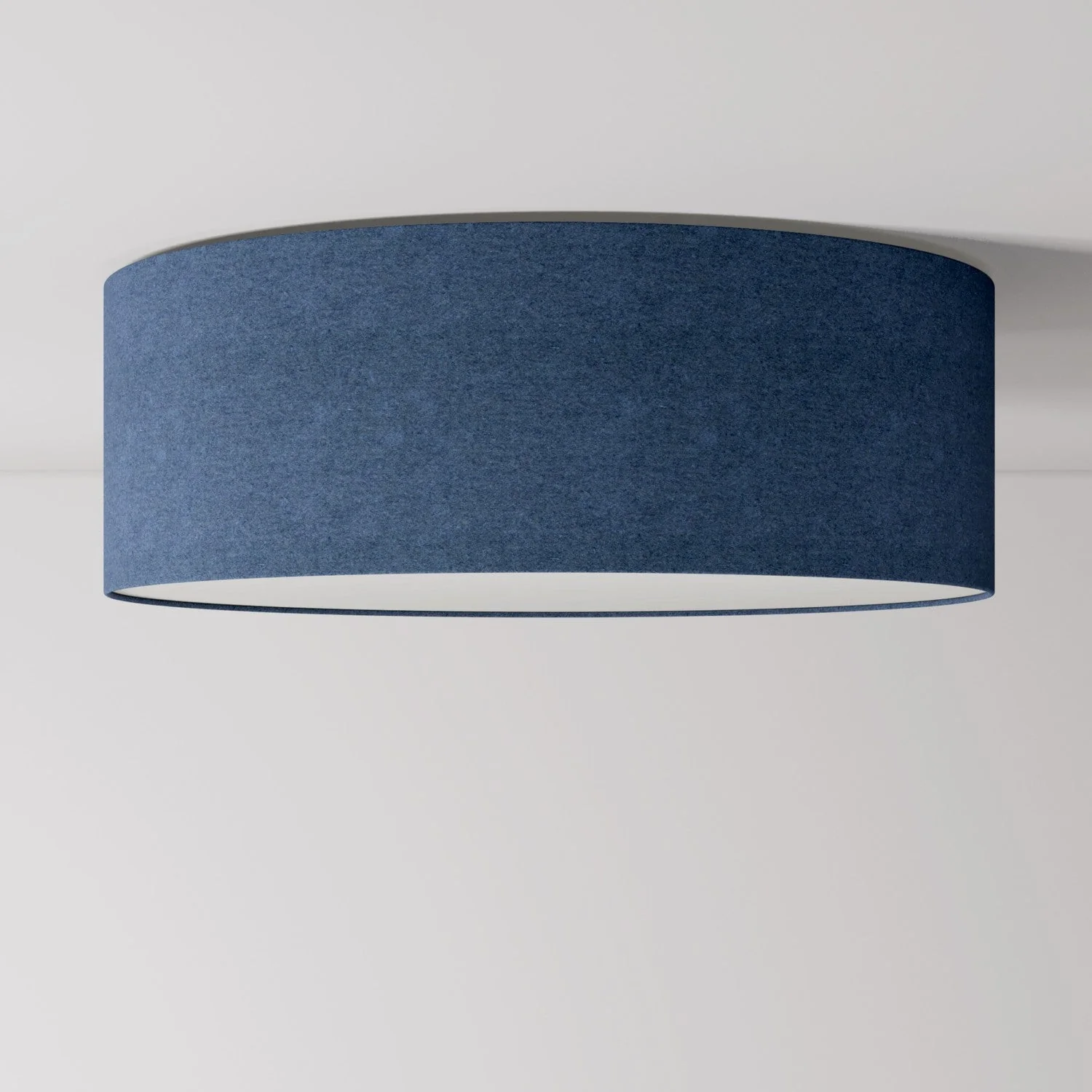 Deckenleuchte Large aus Stoff – Made in Italy – Blau Wolle