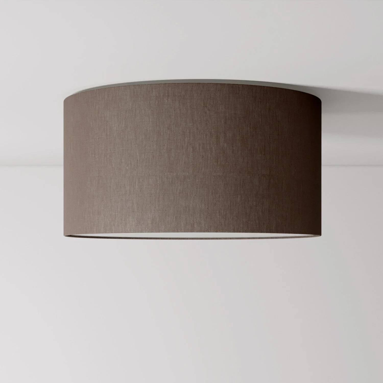 Deckenleuchte Medium Camelot braun aus Stoff – Made in Italy