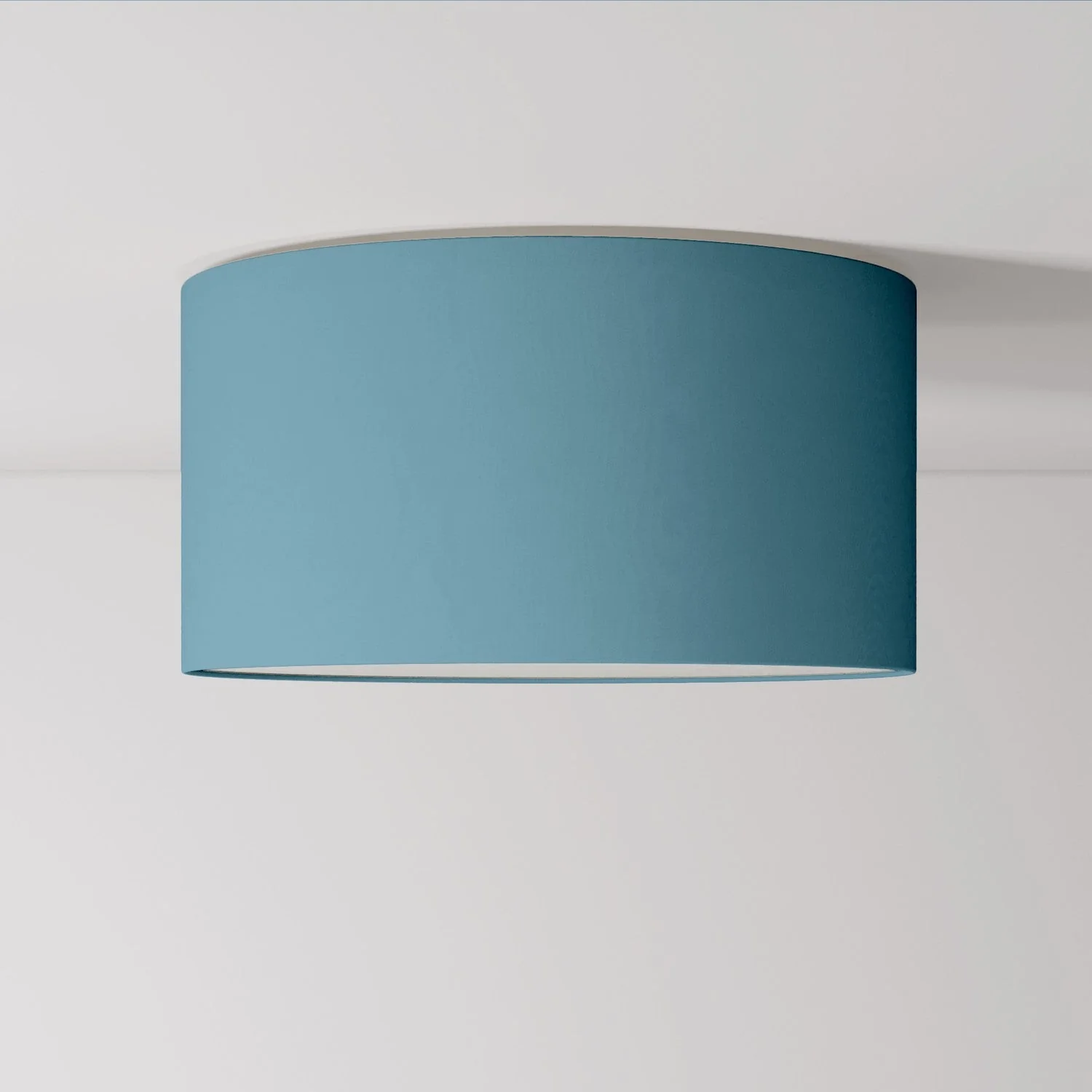 Deckenleuchte aus Stoff Medium Feinstoff Hellblau – Made in Italy