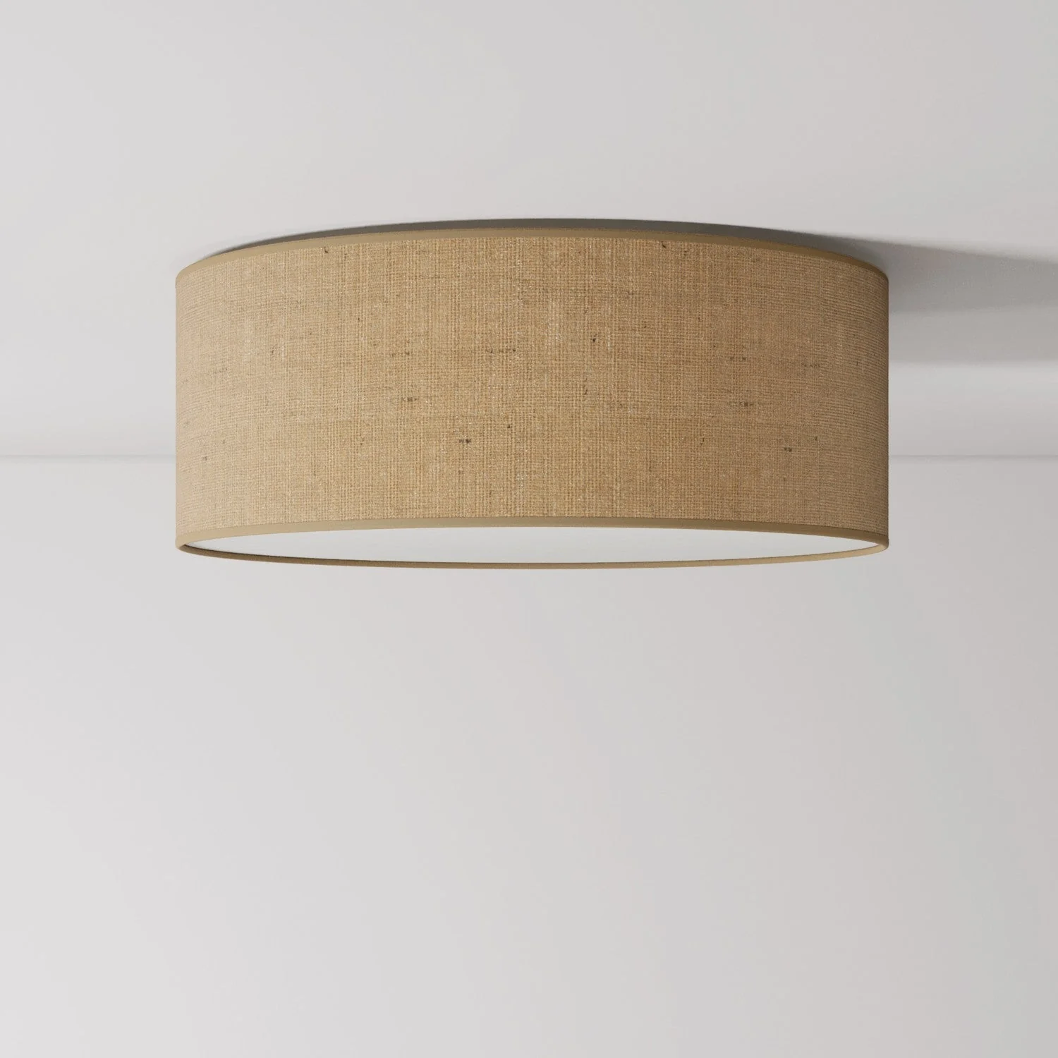Deckenleuchte aus Stoff Medium Slim - Made in Italy - Naturjutestoff