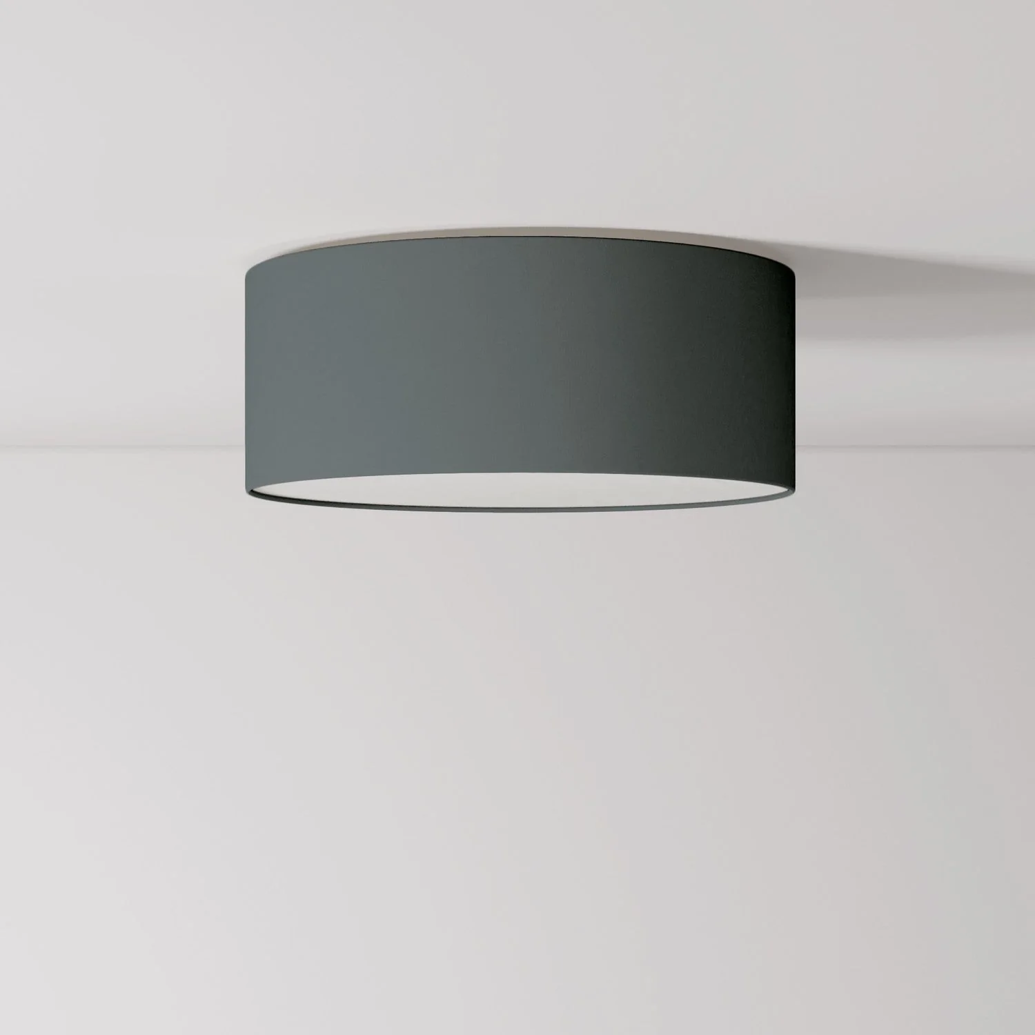 Deckenleuchte aus Stoff Small – Made in Italy – Dunkelgrauer Stoff