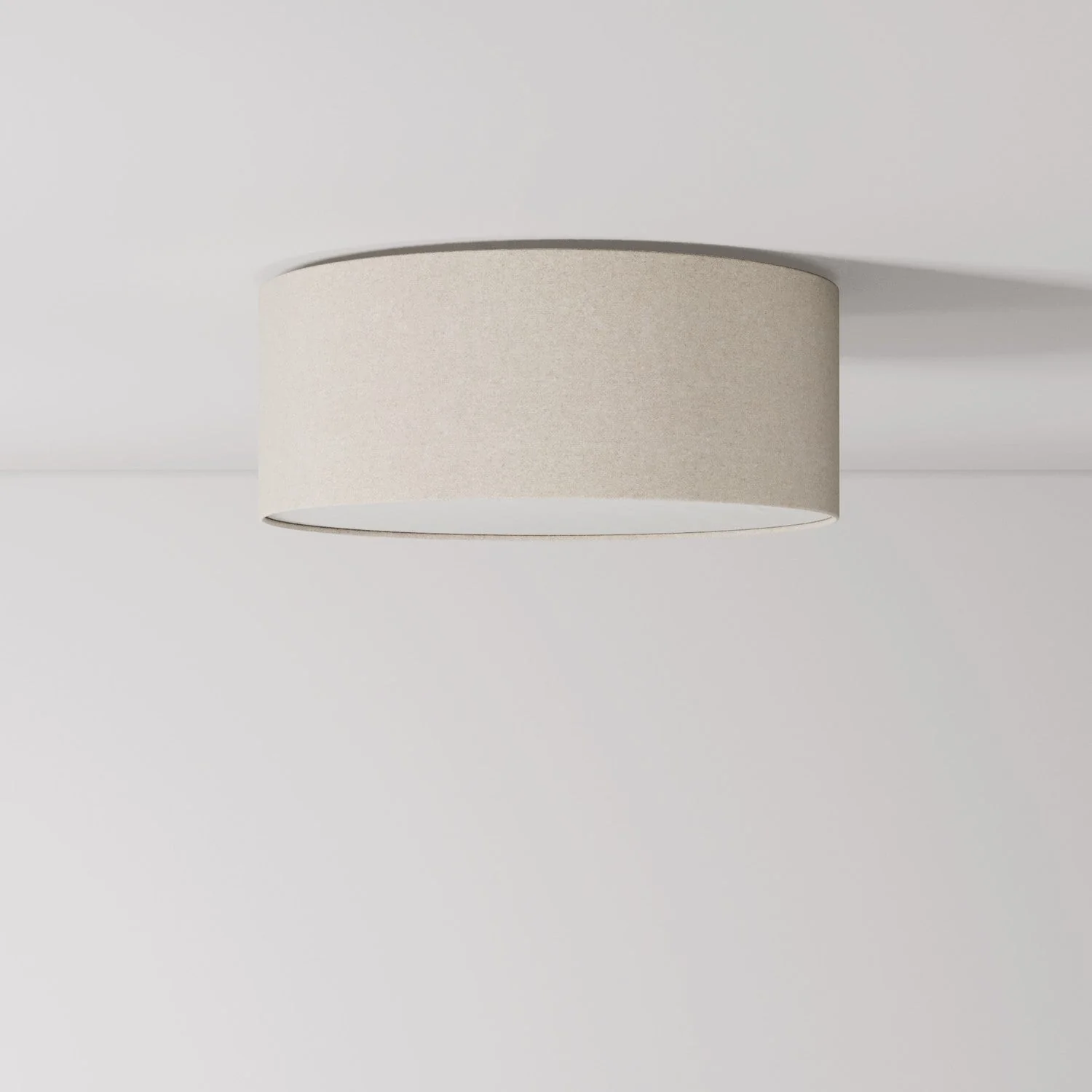 Deckenleuchte Small aus Stoff – Made in Italy – Woll-Sand