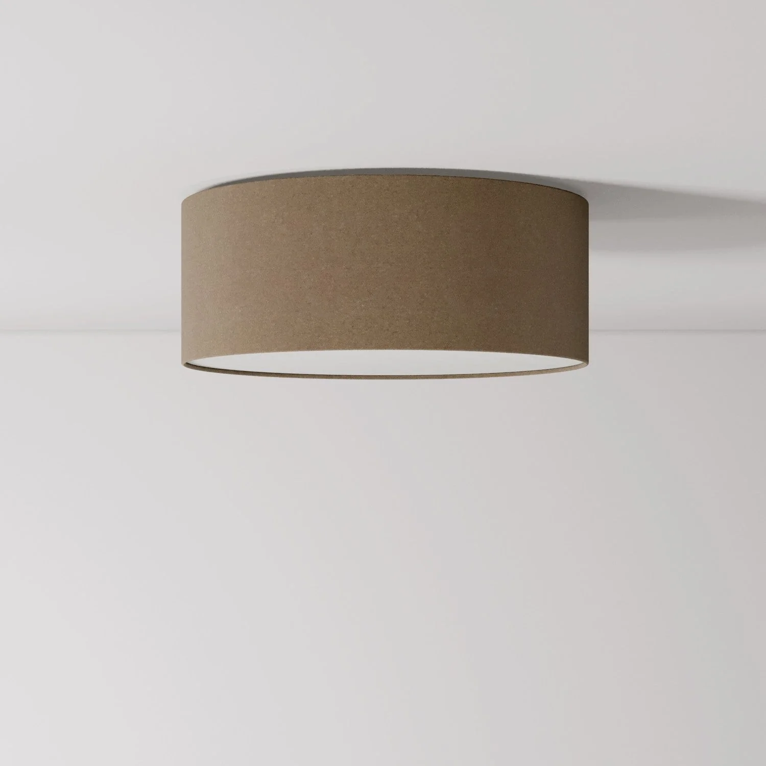 Deckenleuchte aus Stoff Small – Made in Italy – Wolle Braun