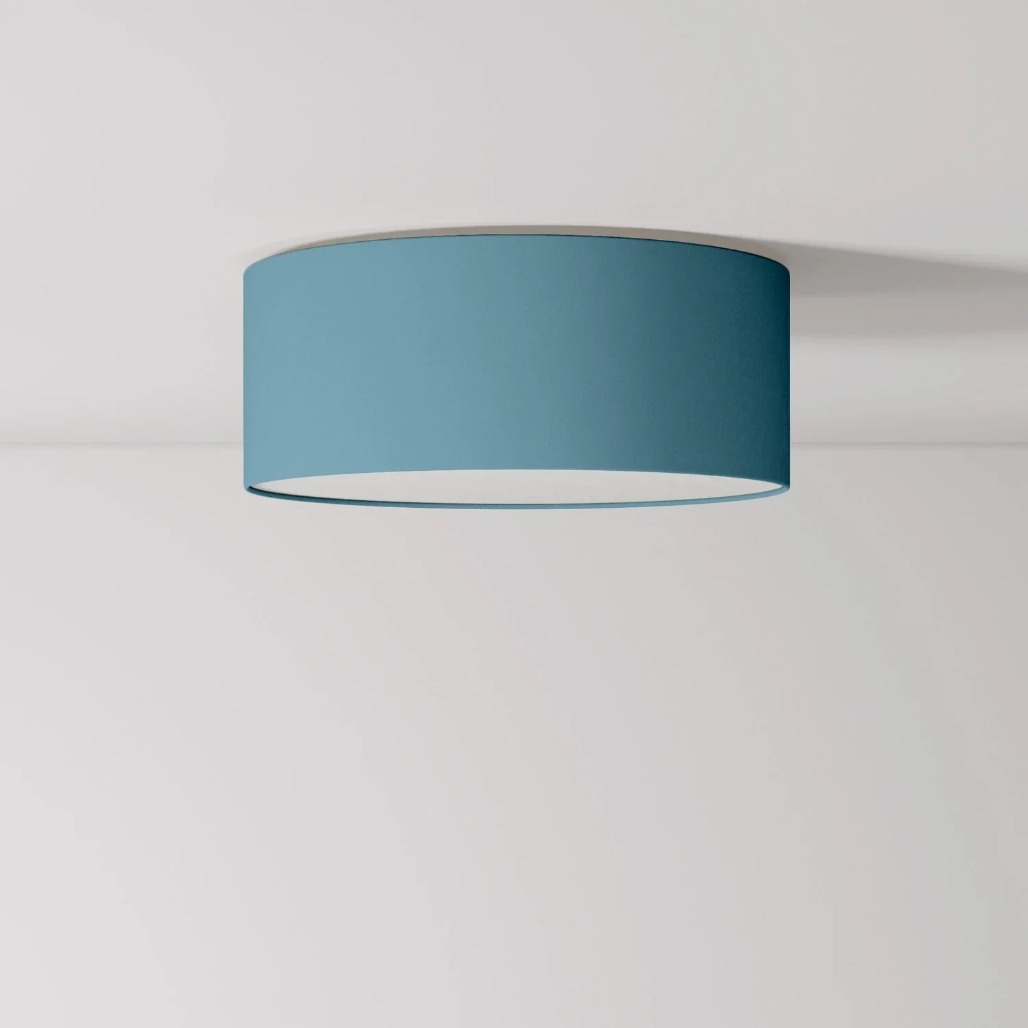 Deckenleuchte aus Stoff Small Teletta strenges Himmelblau – Made in Italy